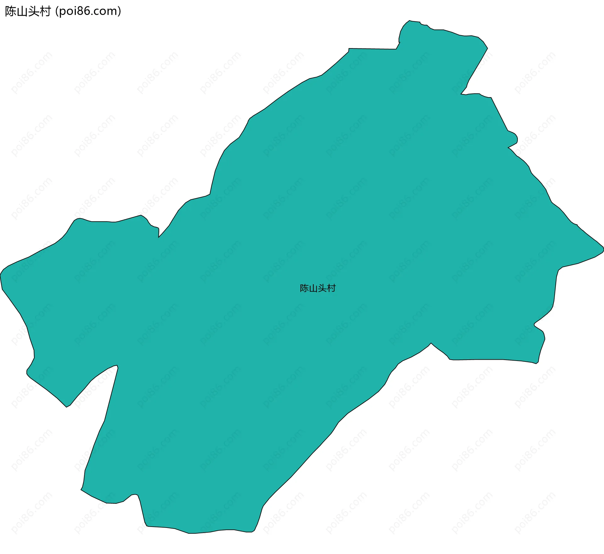 陈山头村边界地图