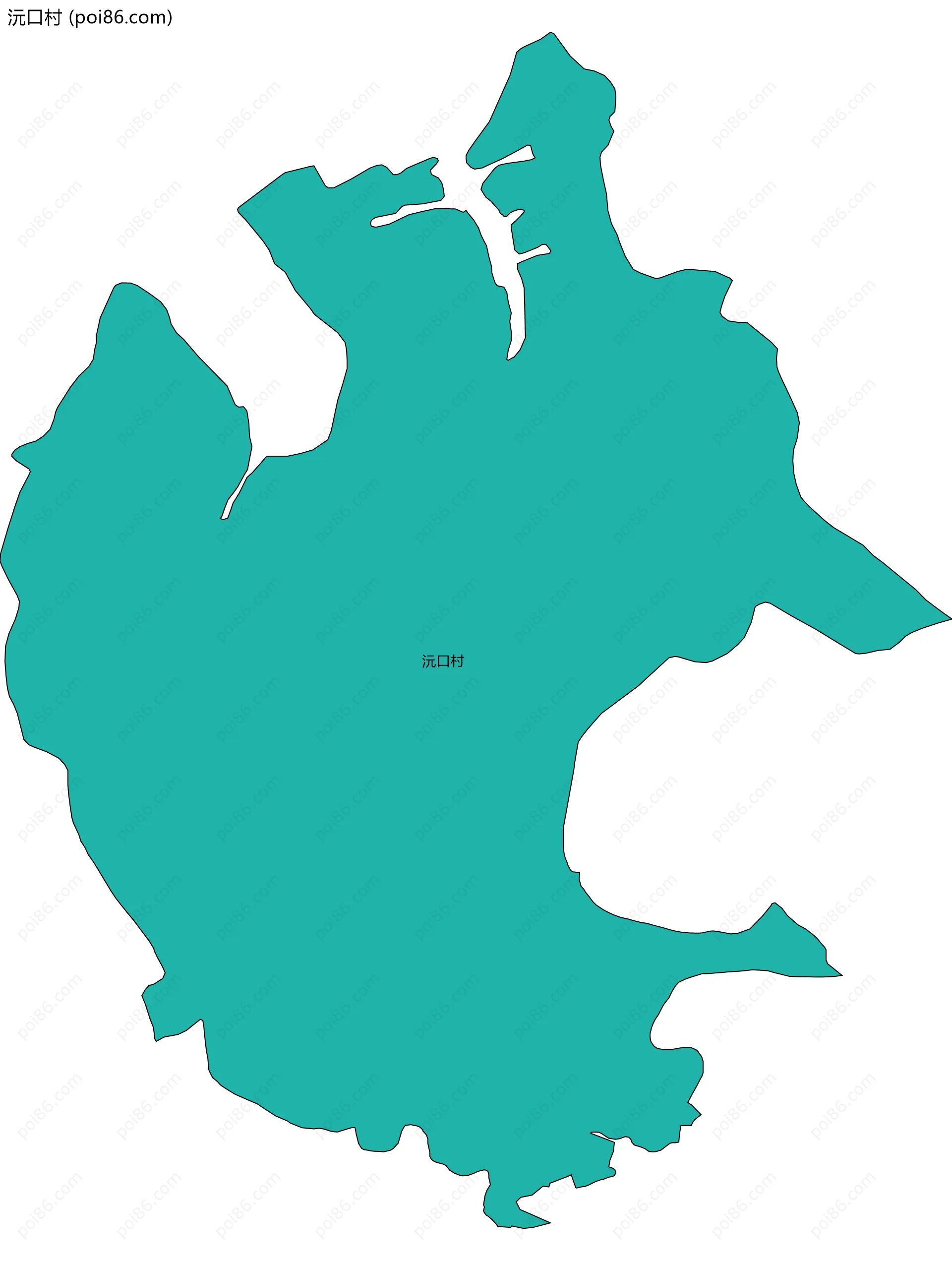 沅口村边界地图