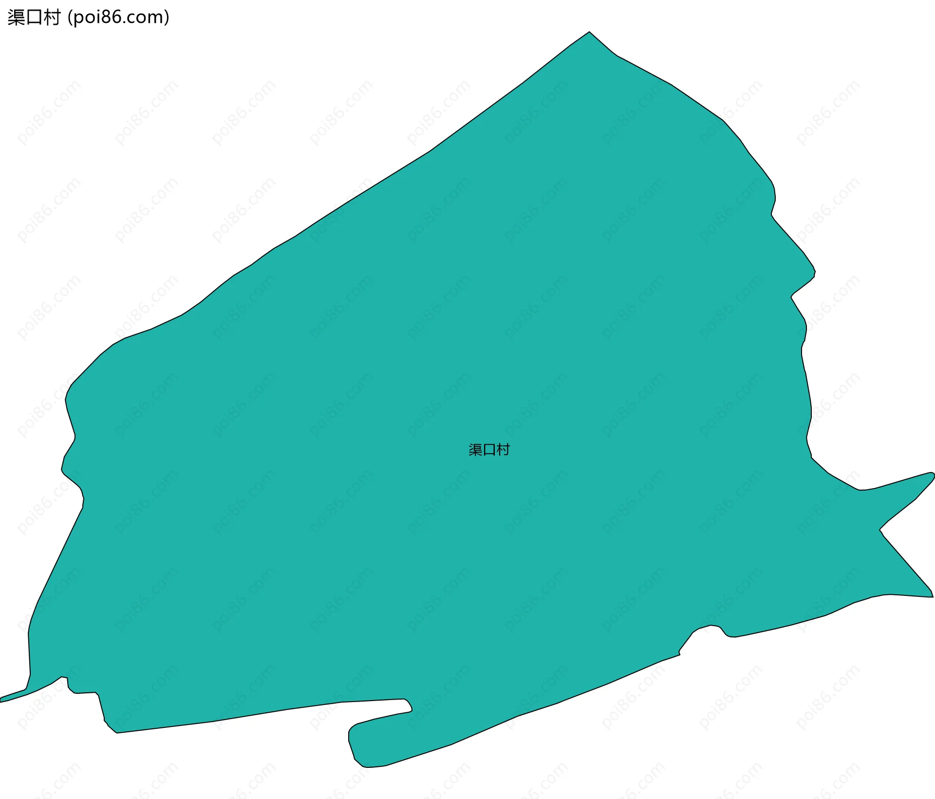 渠口村边界地图