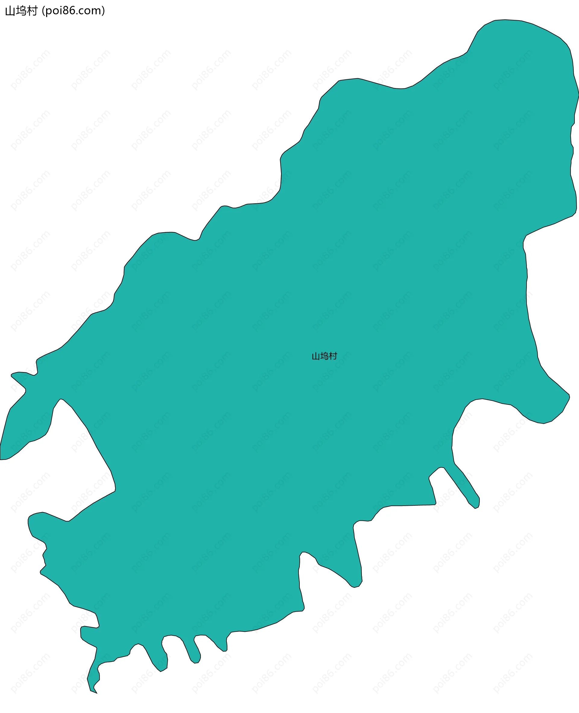 山坞村边界地图