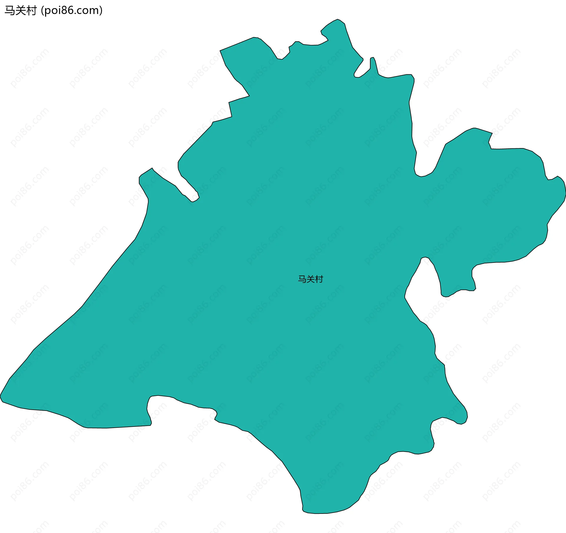 马关村边界地图