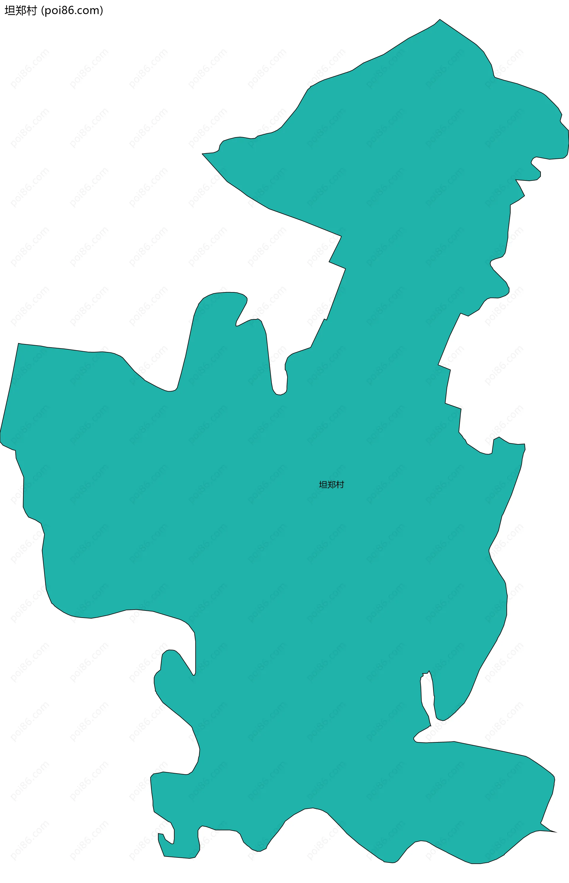 坦郑村边界地图