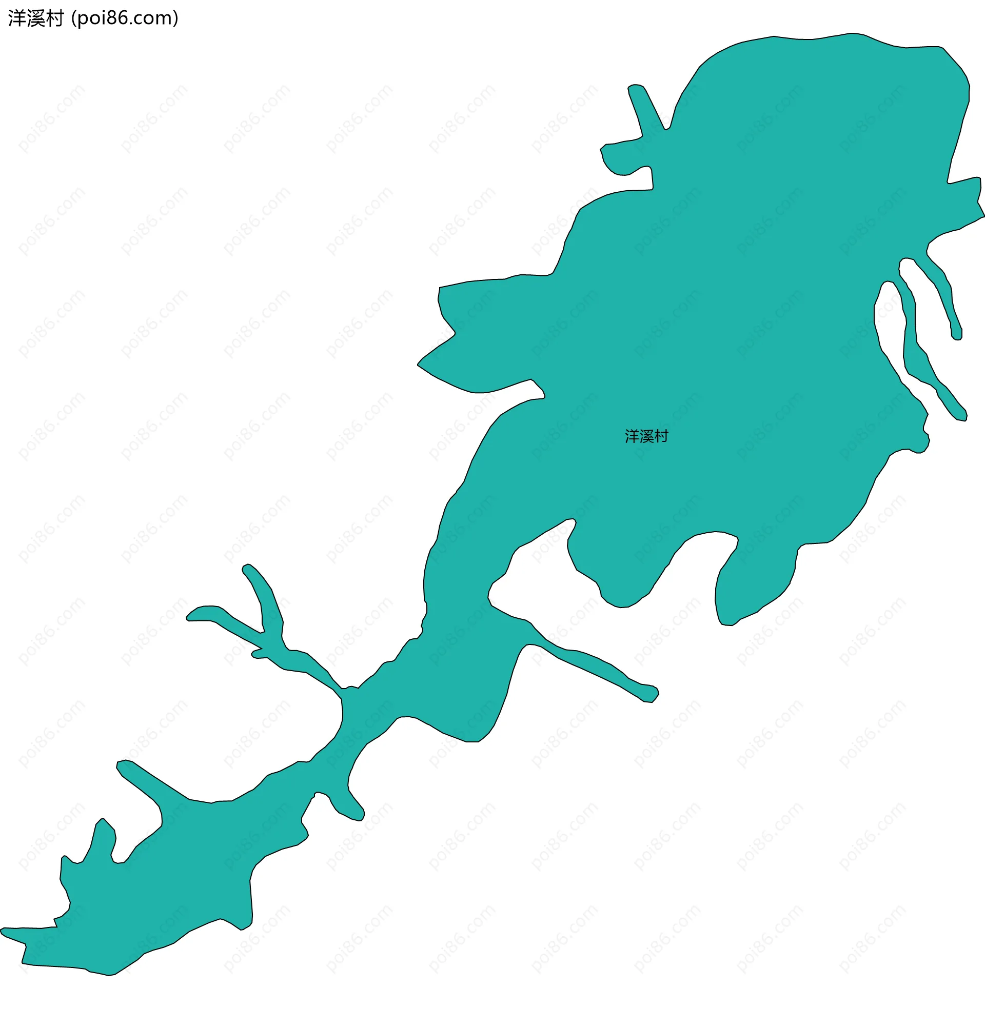 洋溪村边界地图