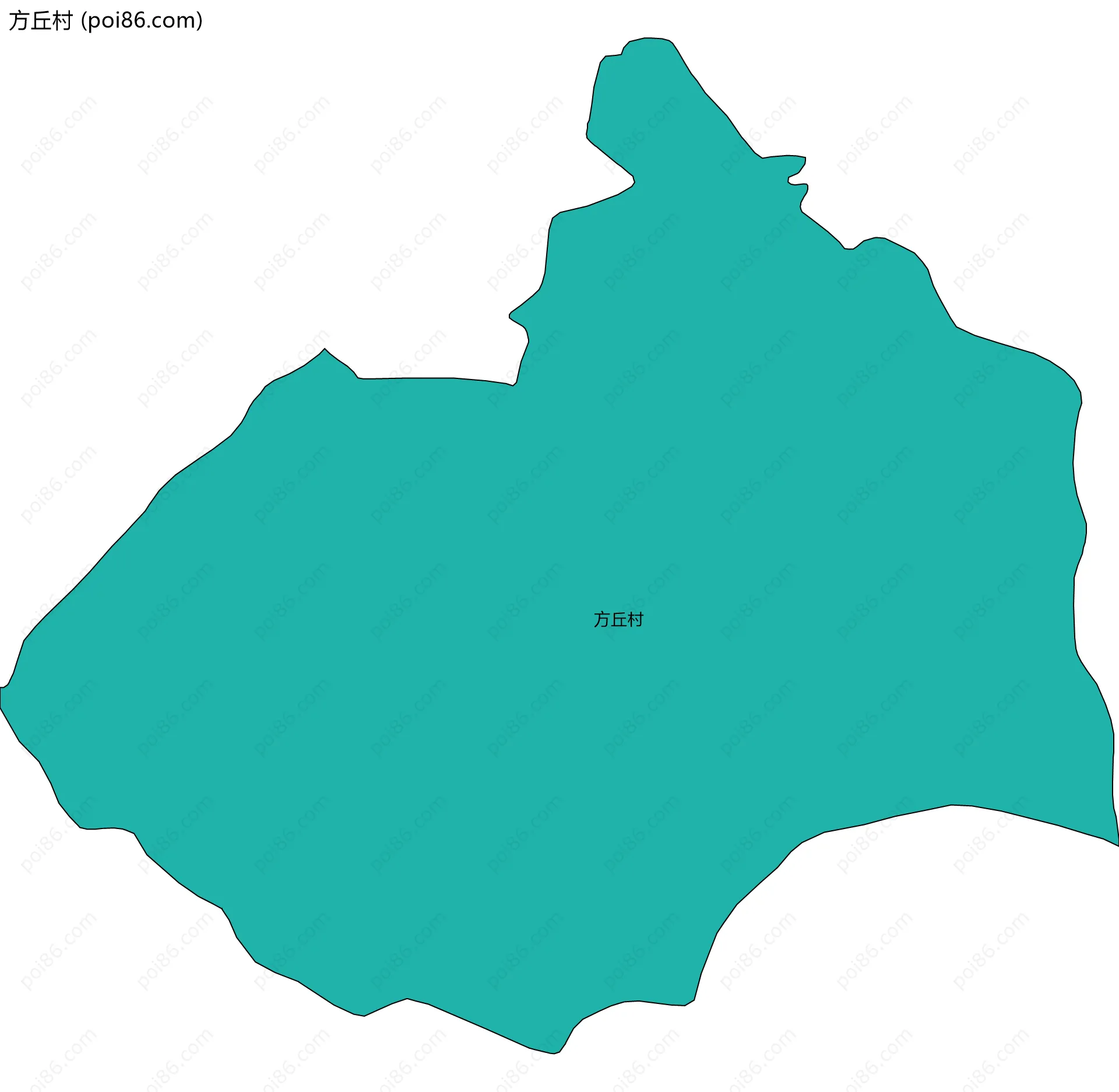 方丘村边界地图