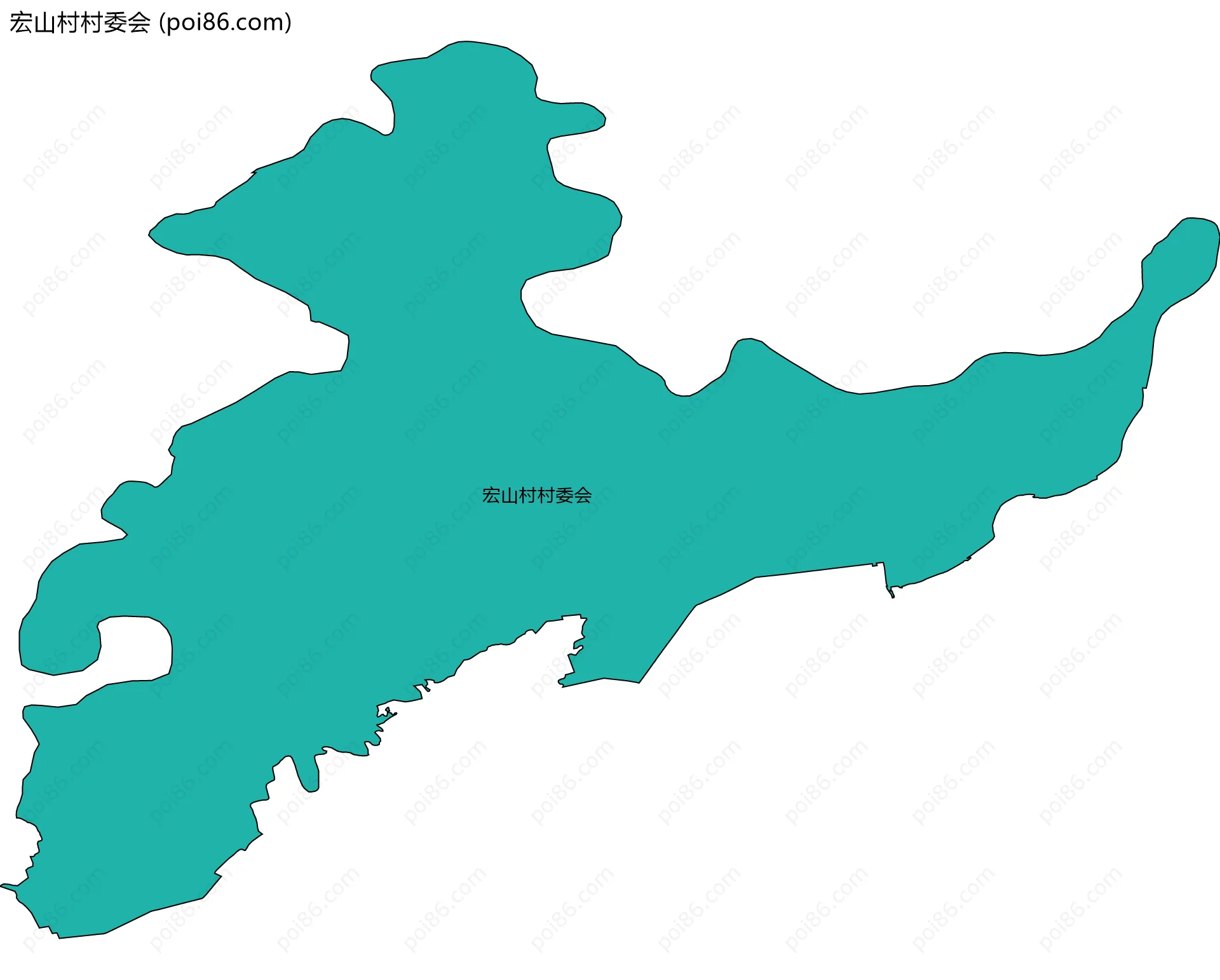 宏山村村委会边界地图