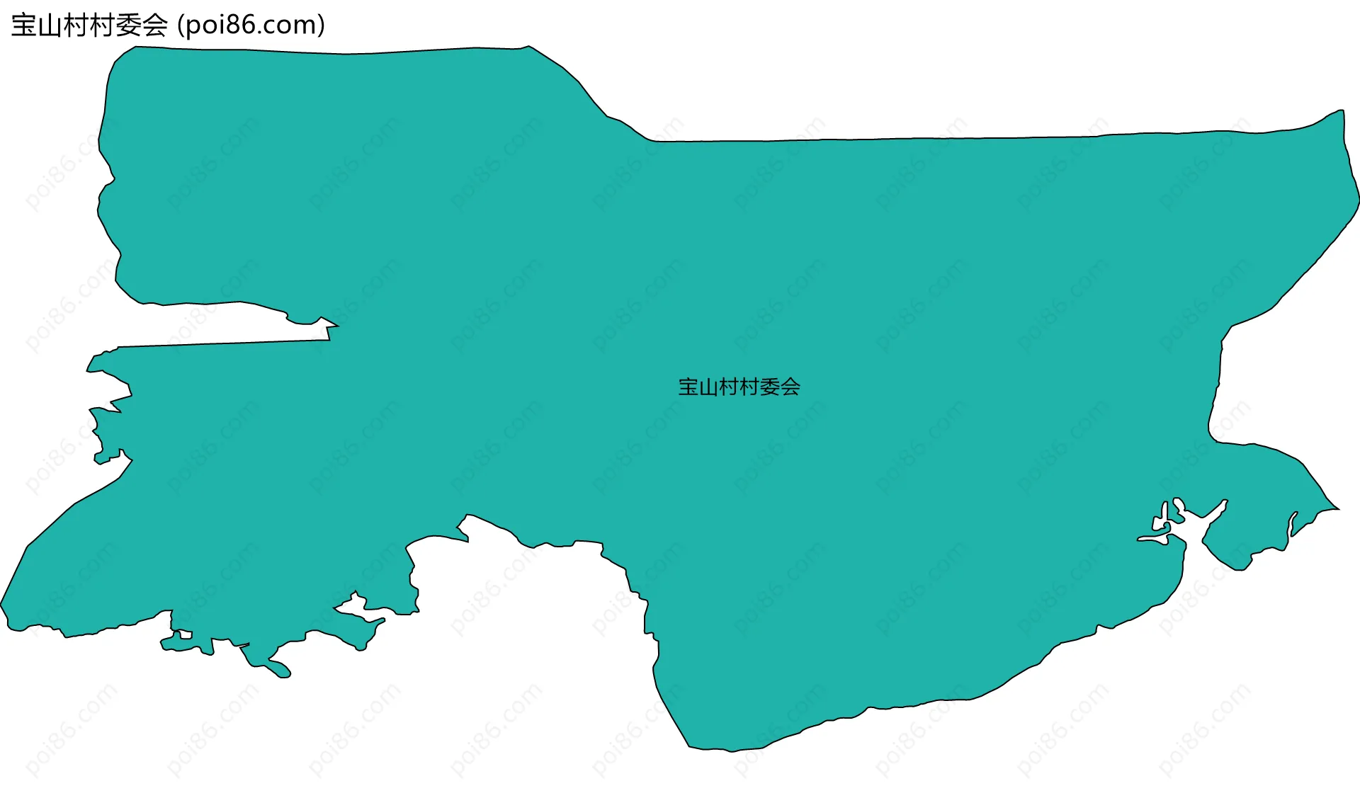 宝山村村委会边界地图