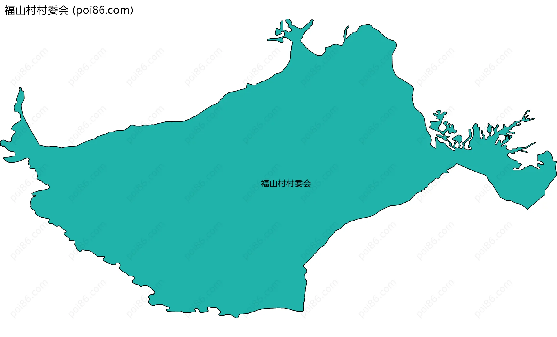 福山村村委会边界地图