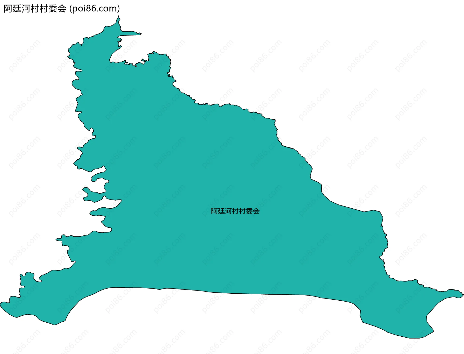 阿廷河村村委会边界地图