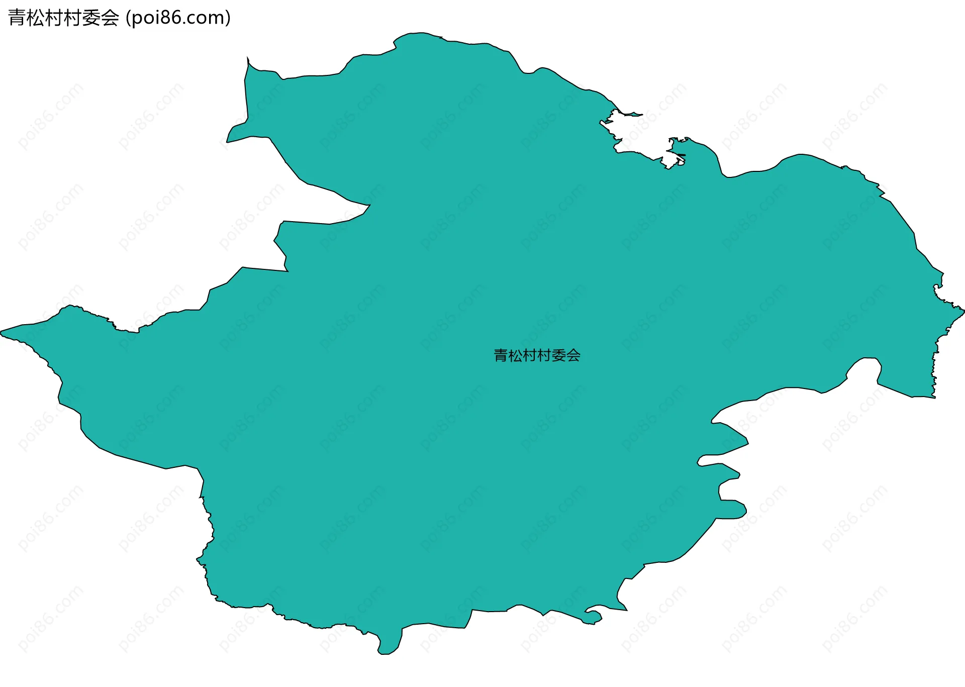 青松村村委会边界地图