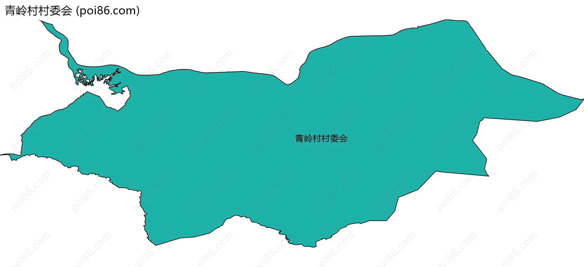 青岭村村委会边界地图