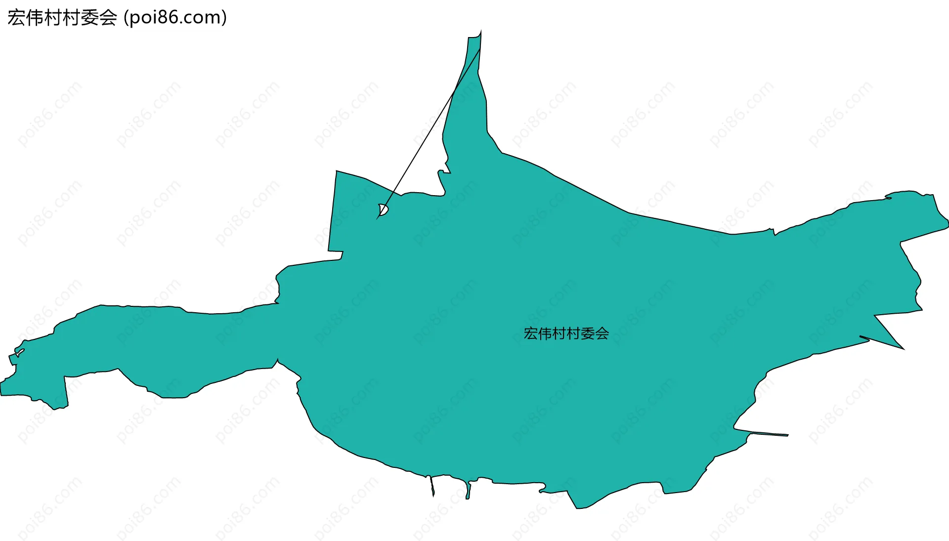 宏伟村村委会边界地图