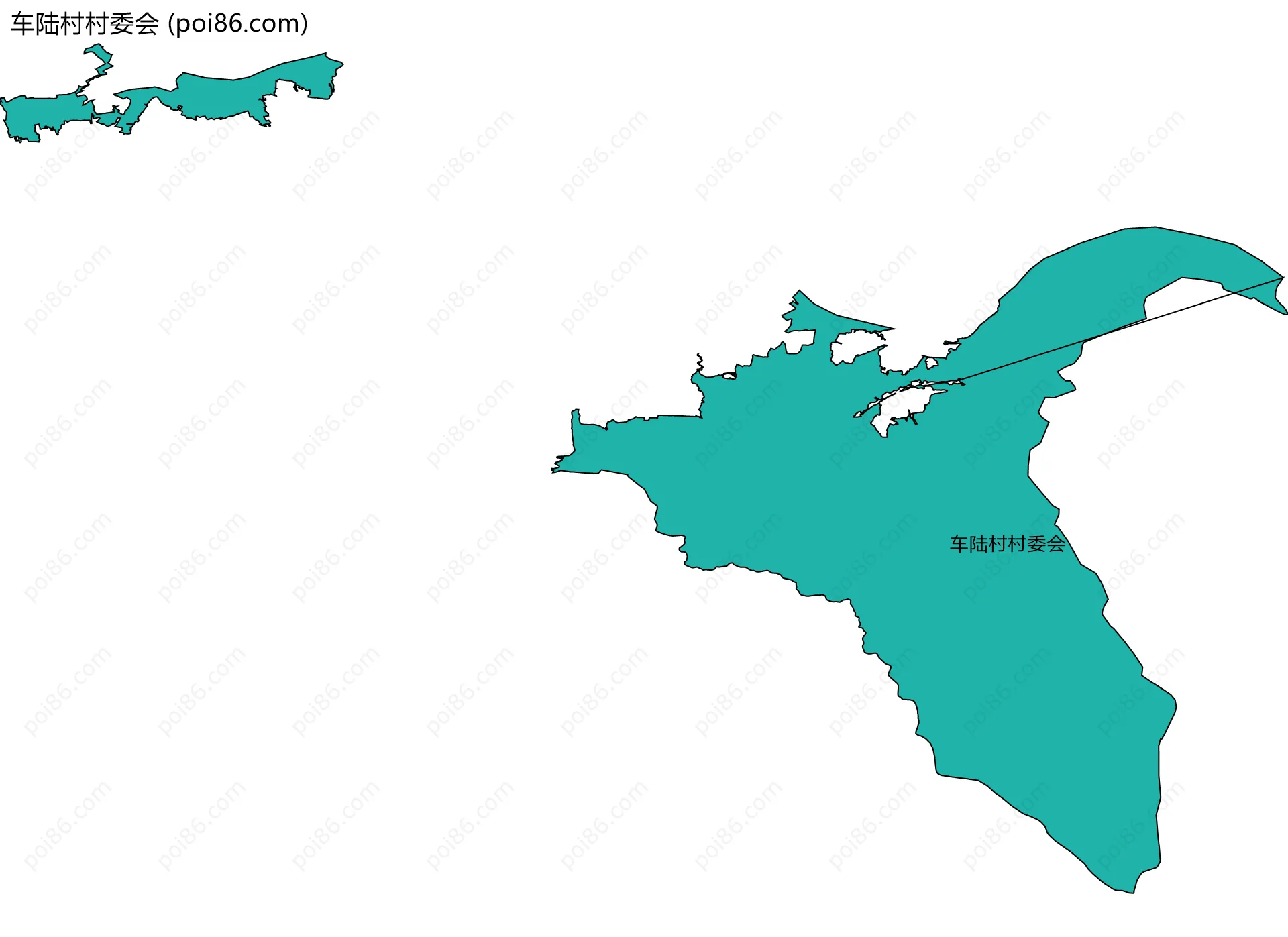 车陆村村委会边界地图