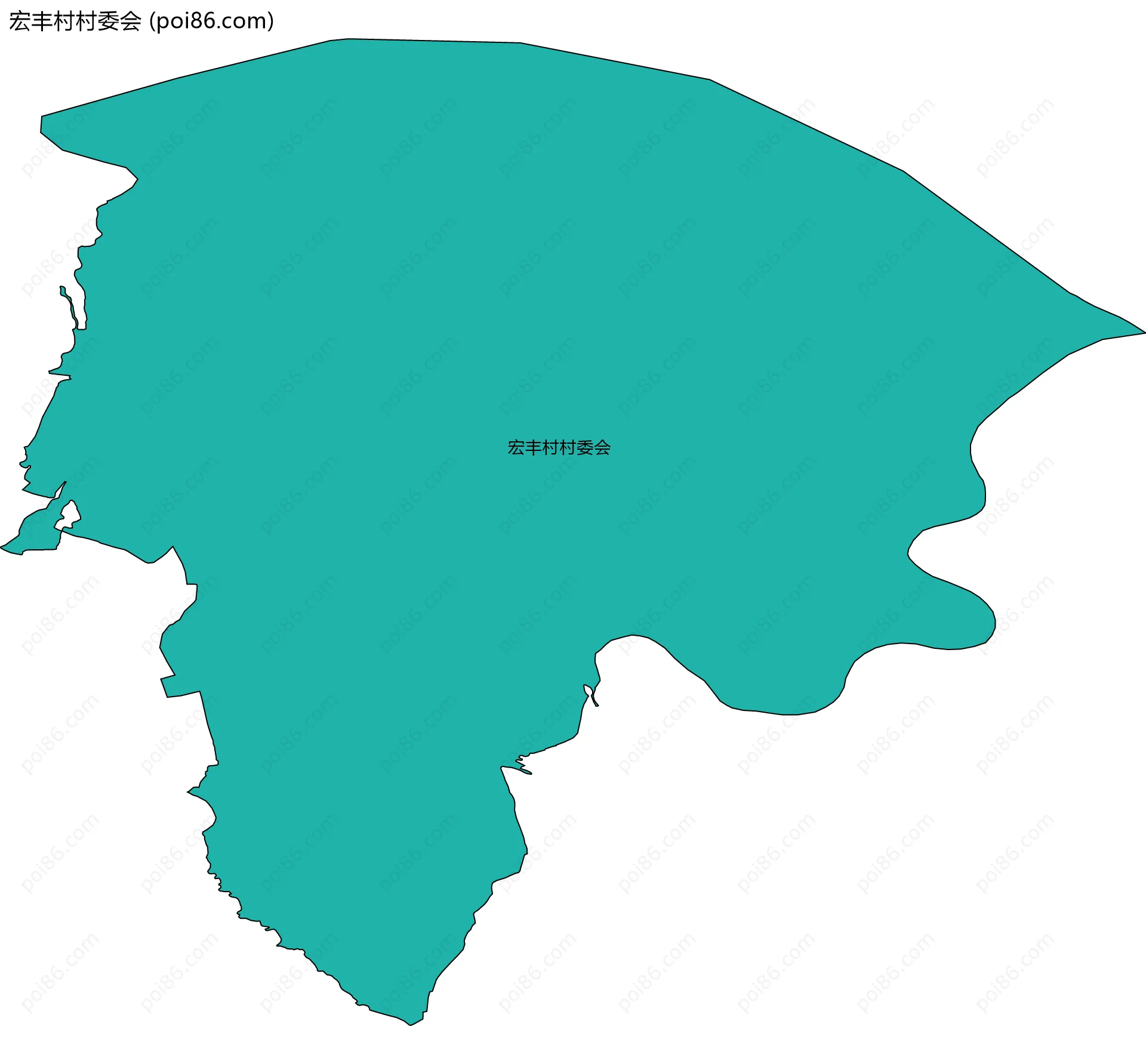 宏丰村村委会边界地图