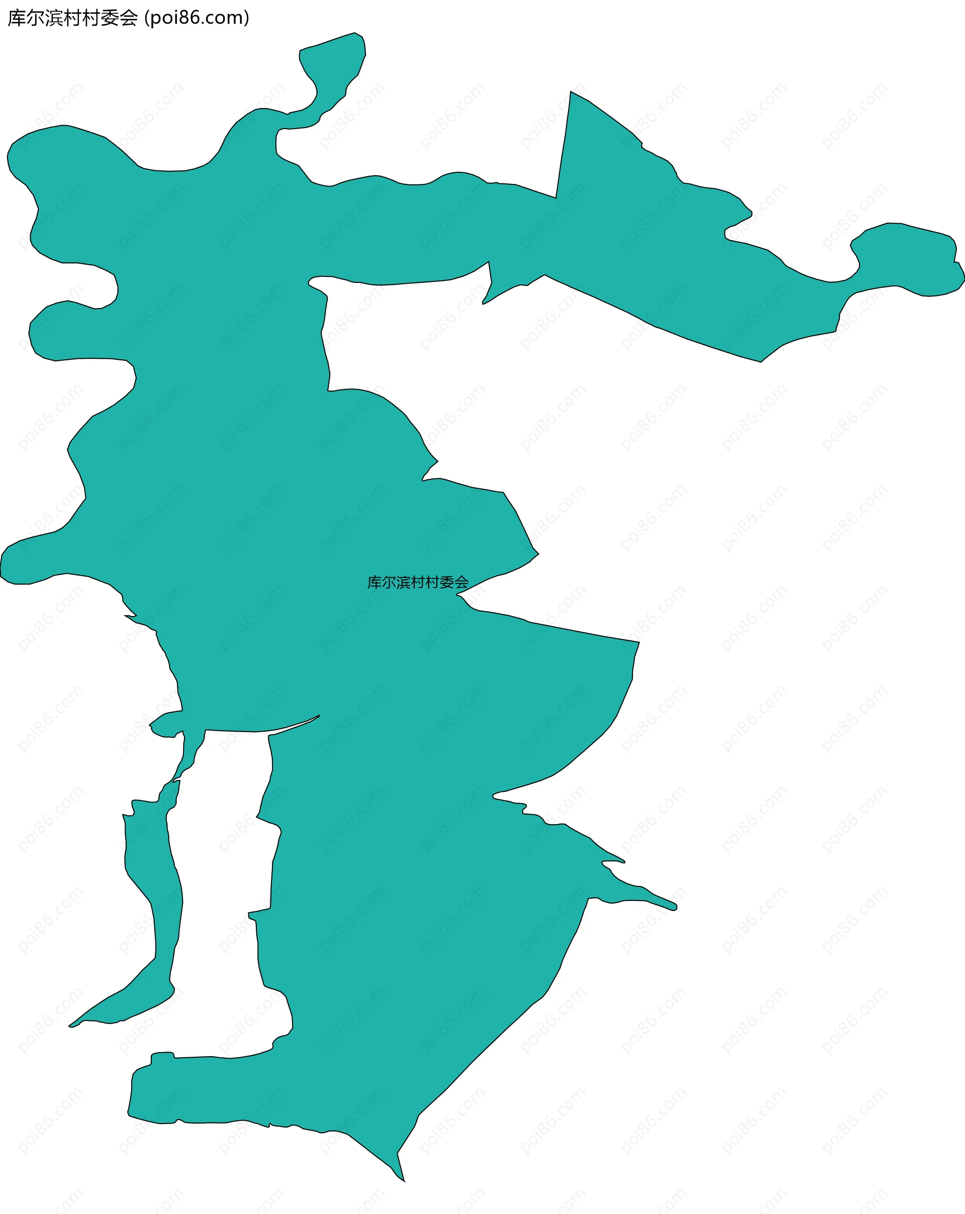 库尔滨村村委会边界地图