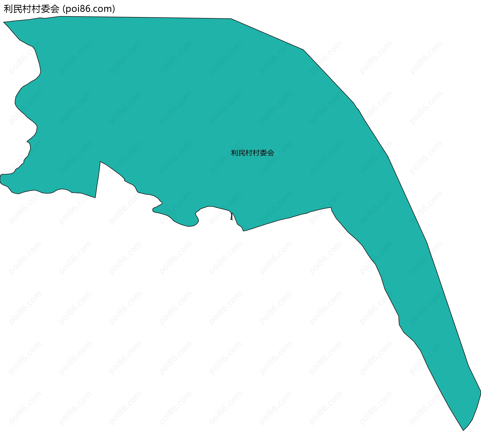 利民村村委会边界地图