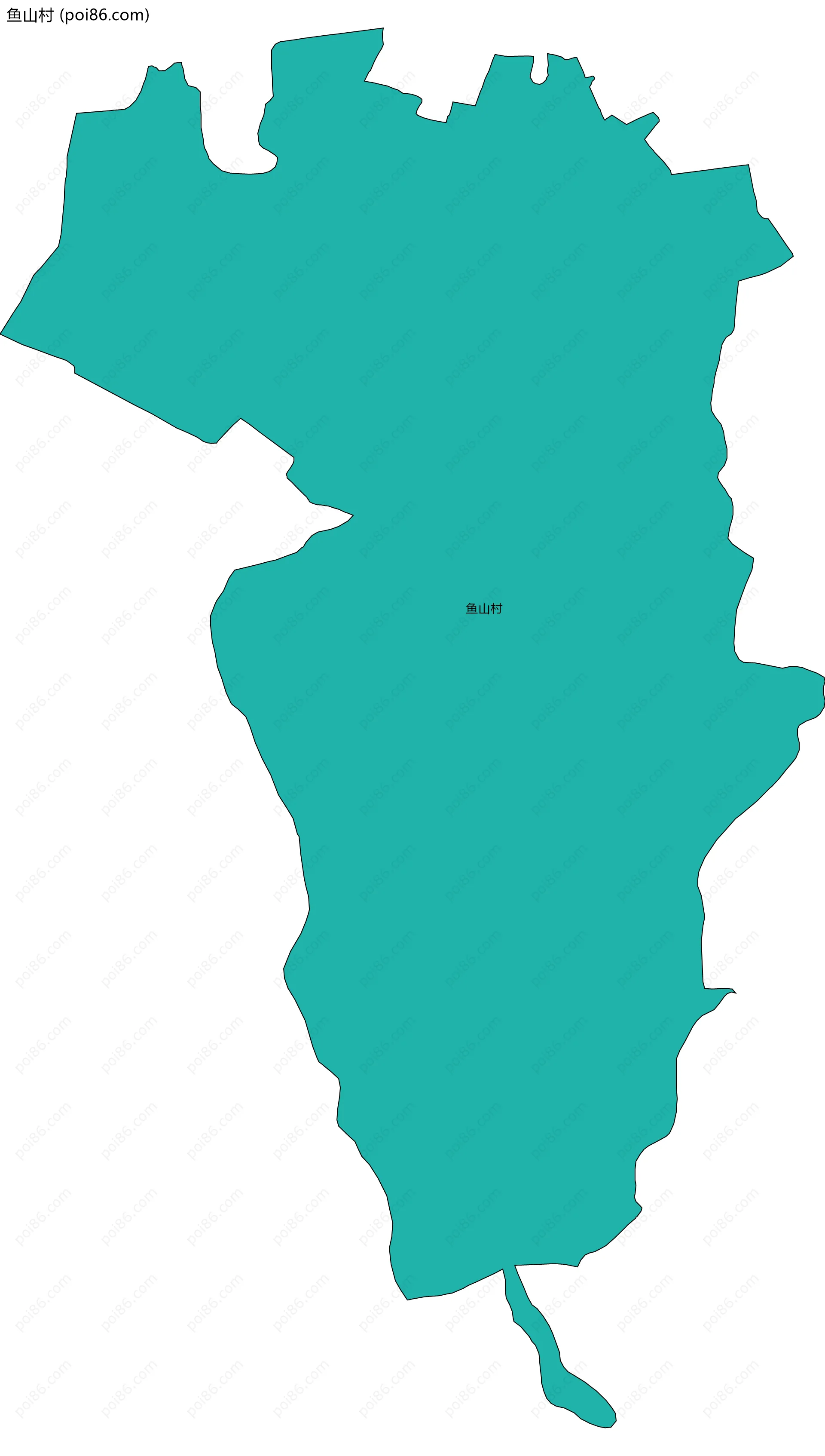 鱼山村边界地图