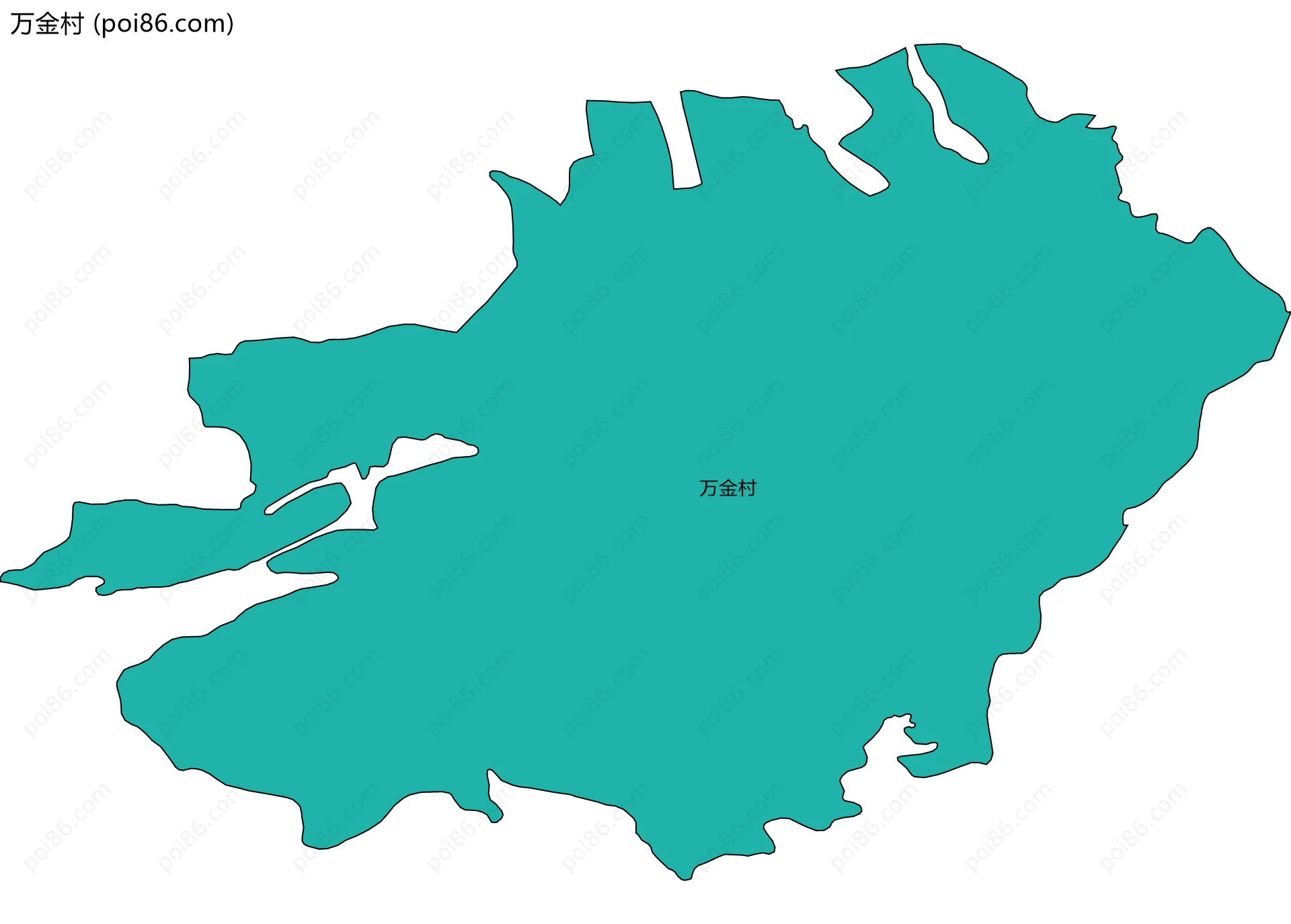 万金村边界地图