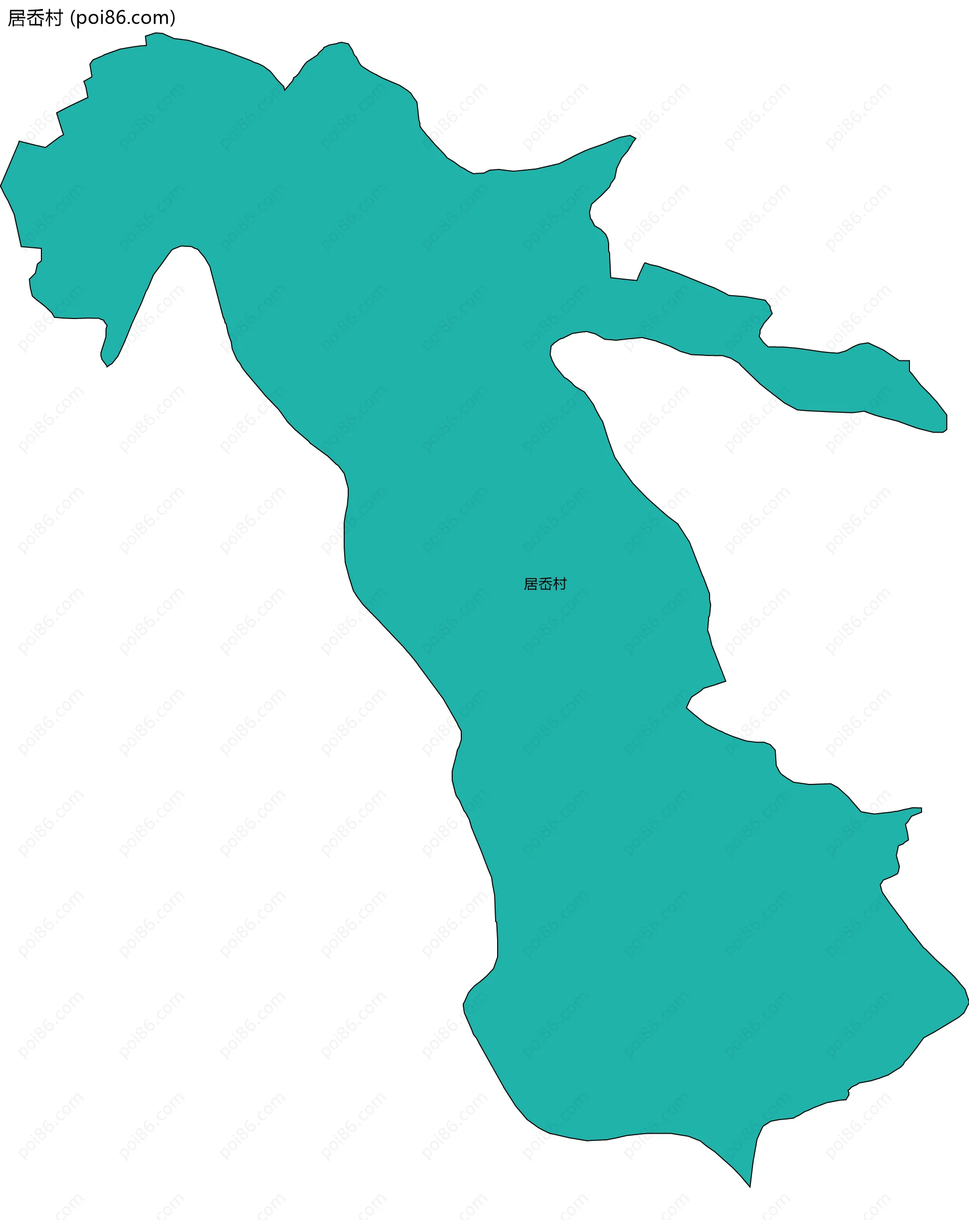 居岙村边界地图