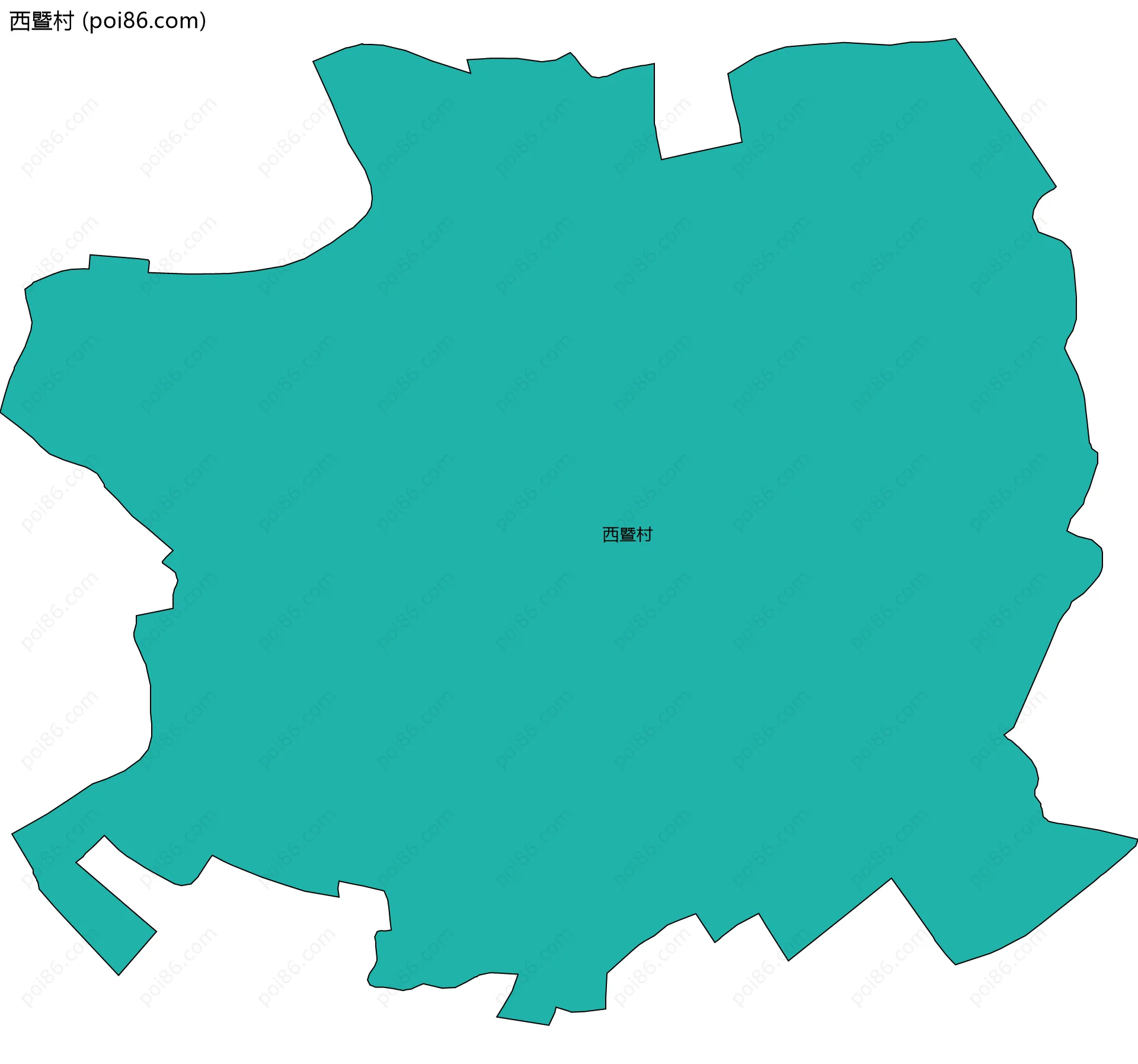 西暨村边界地图