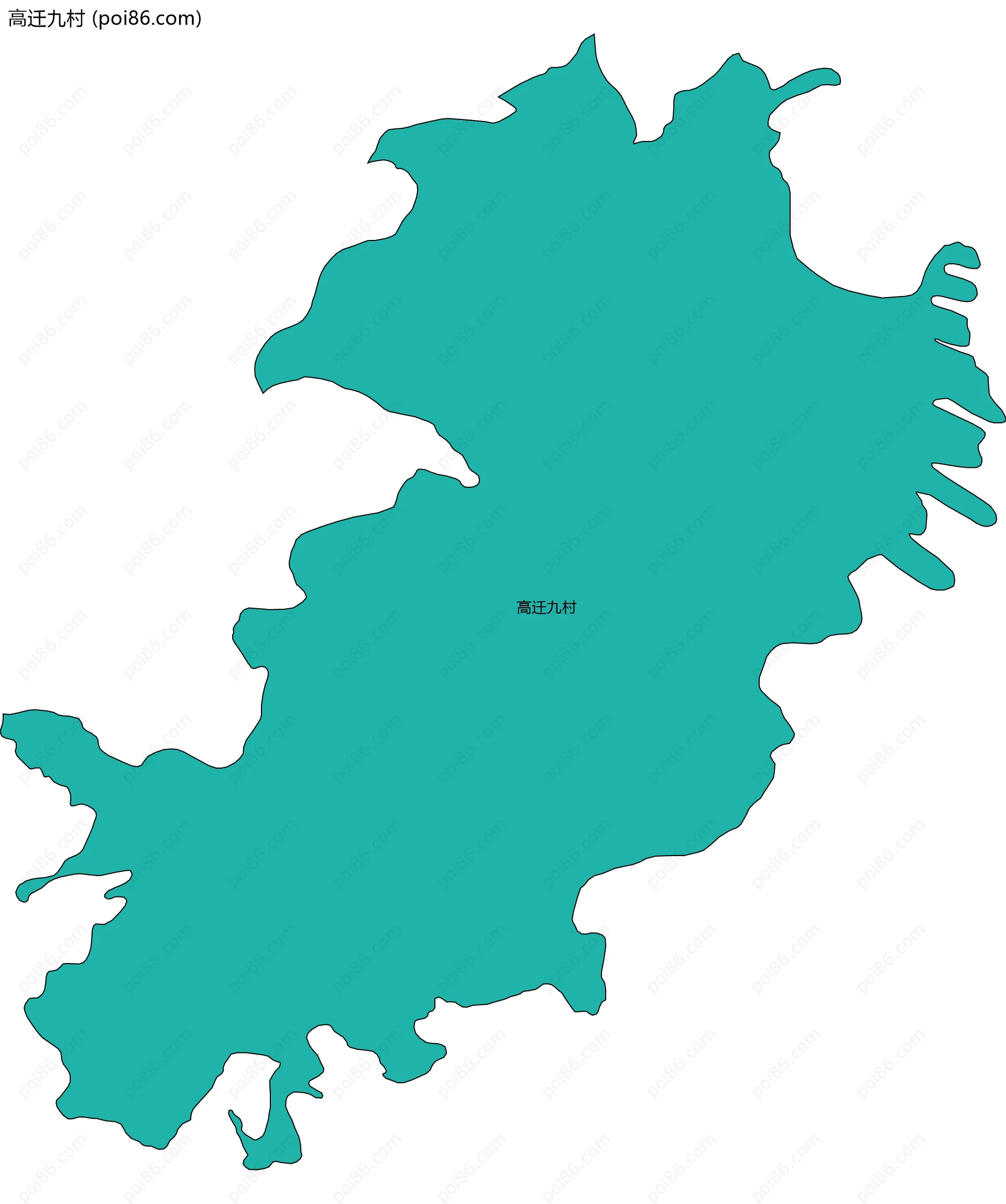 高迁九村边界地图