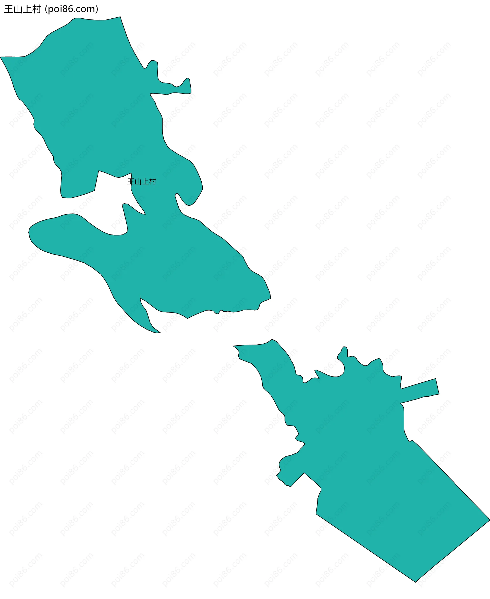 王山上村边界地图