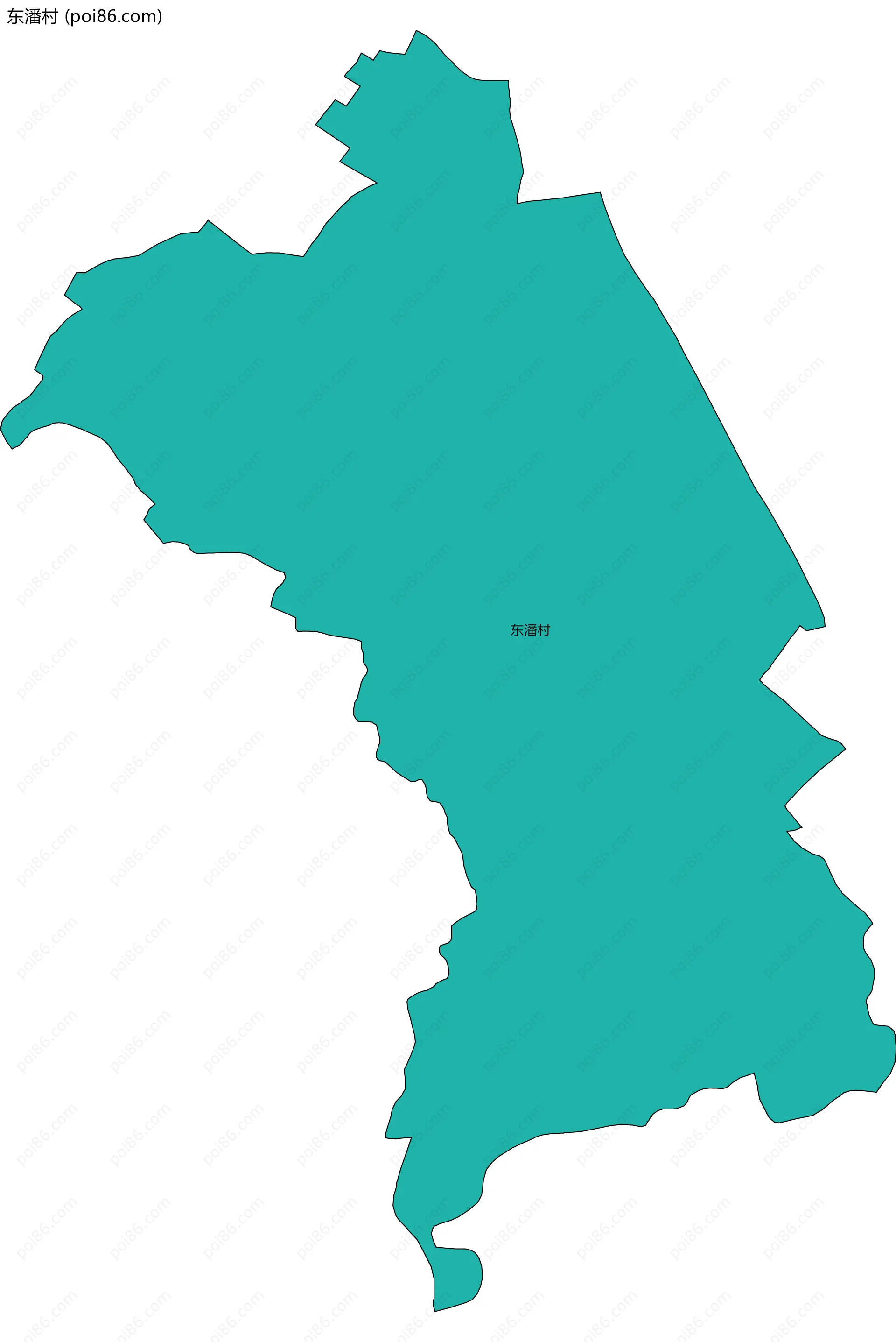 东潘村边界地图