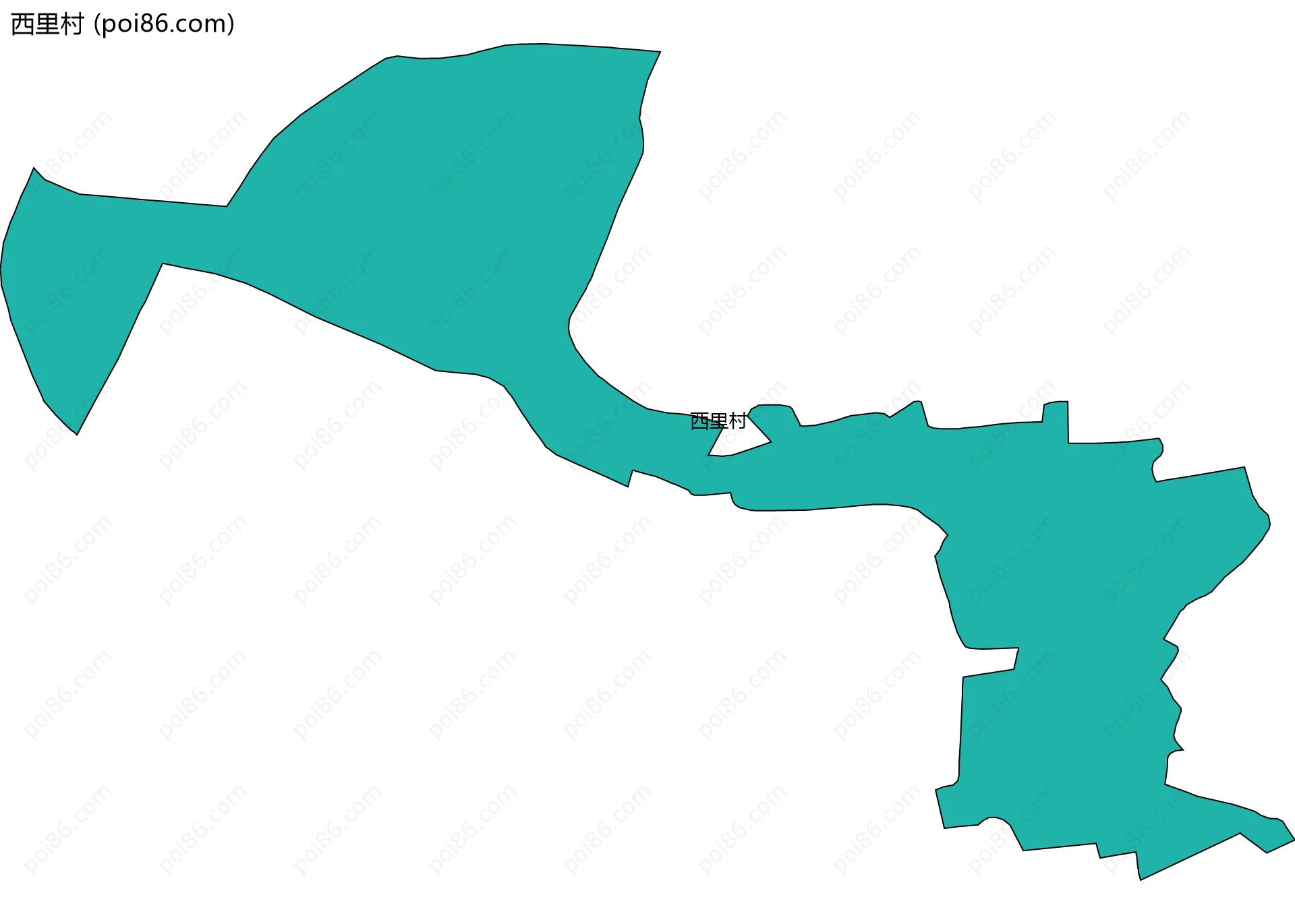 西里村边界地图
