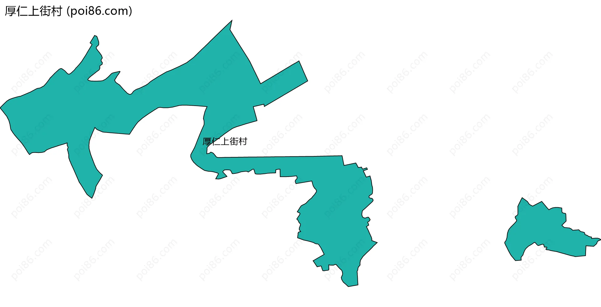 厚仁上街村边界地图
