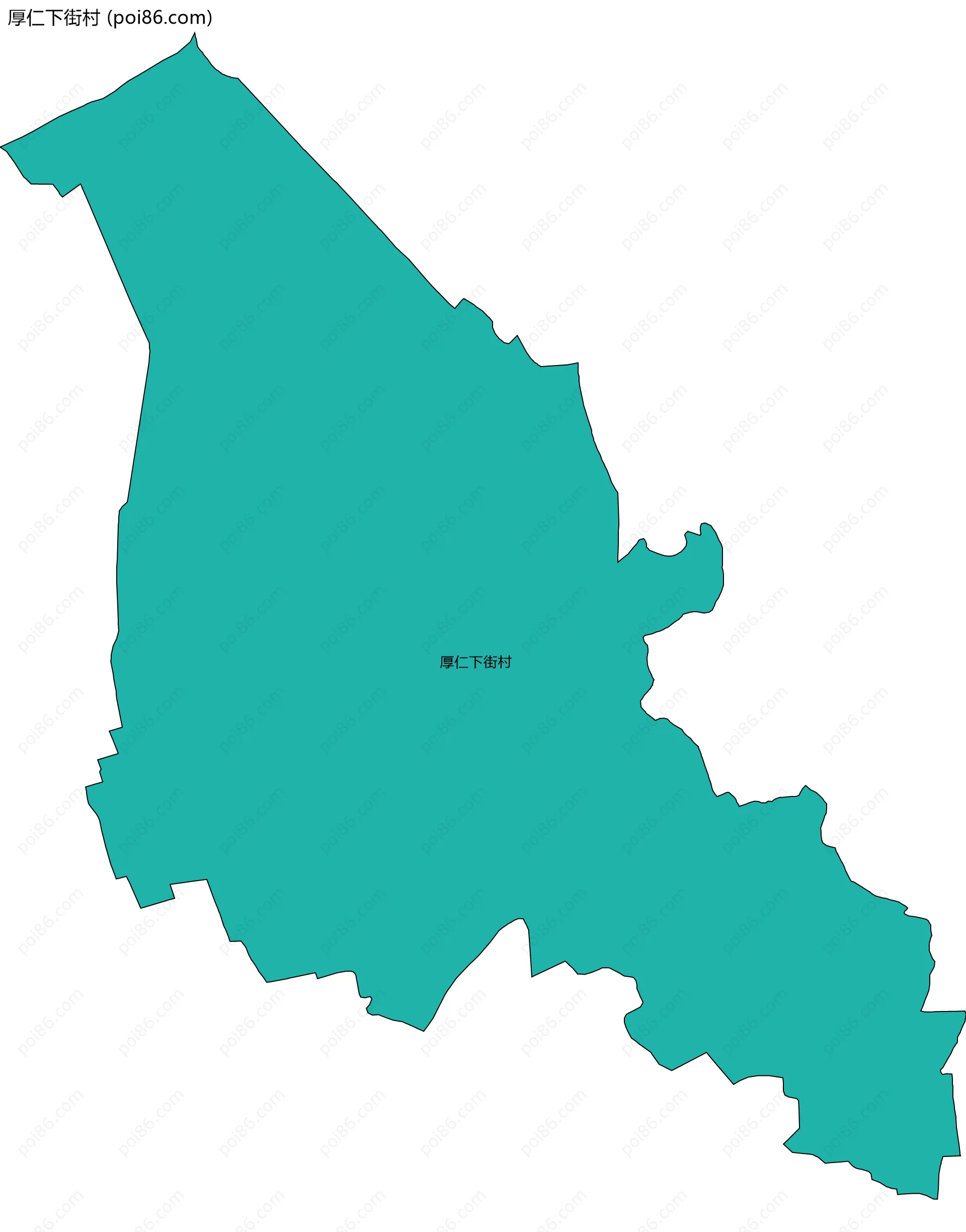 厚仁下街村边界地图