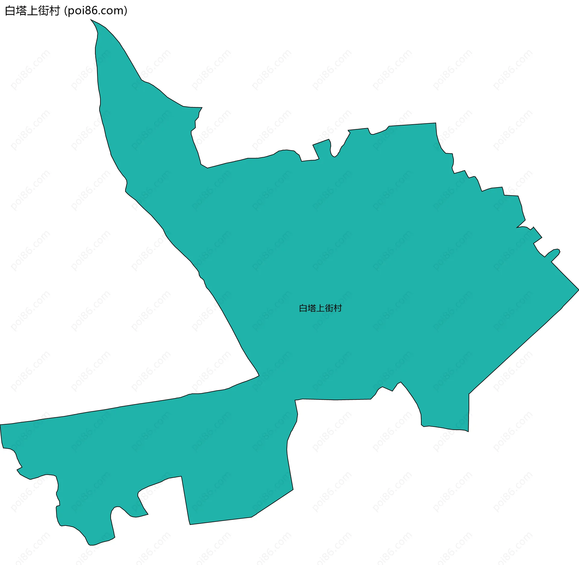 白塔上街村边界地图
