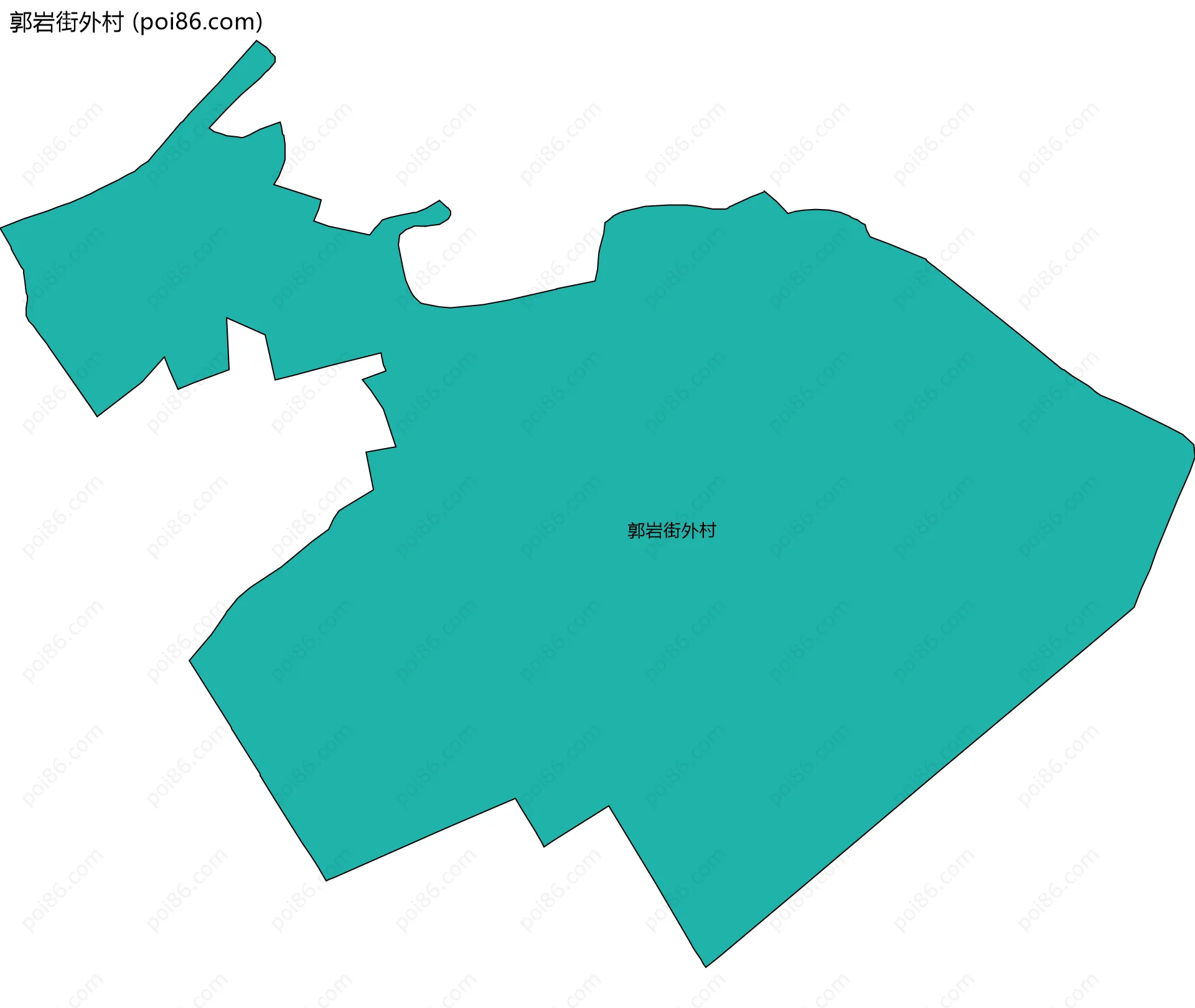 郭岩街外村边界地图