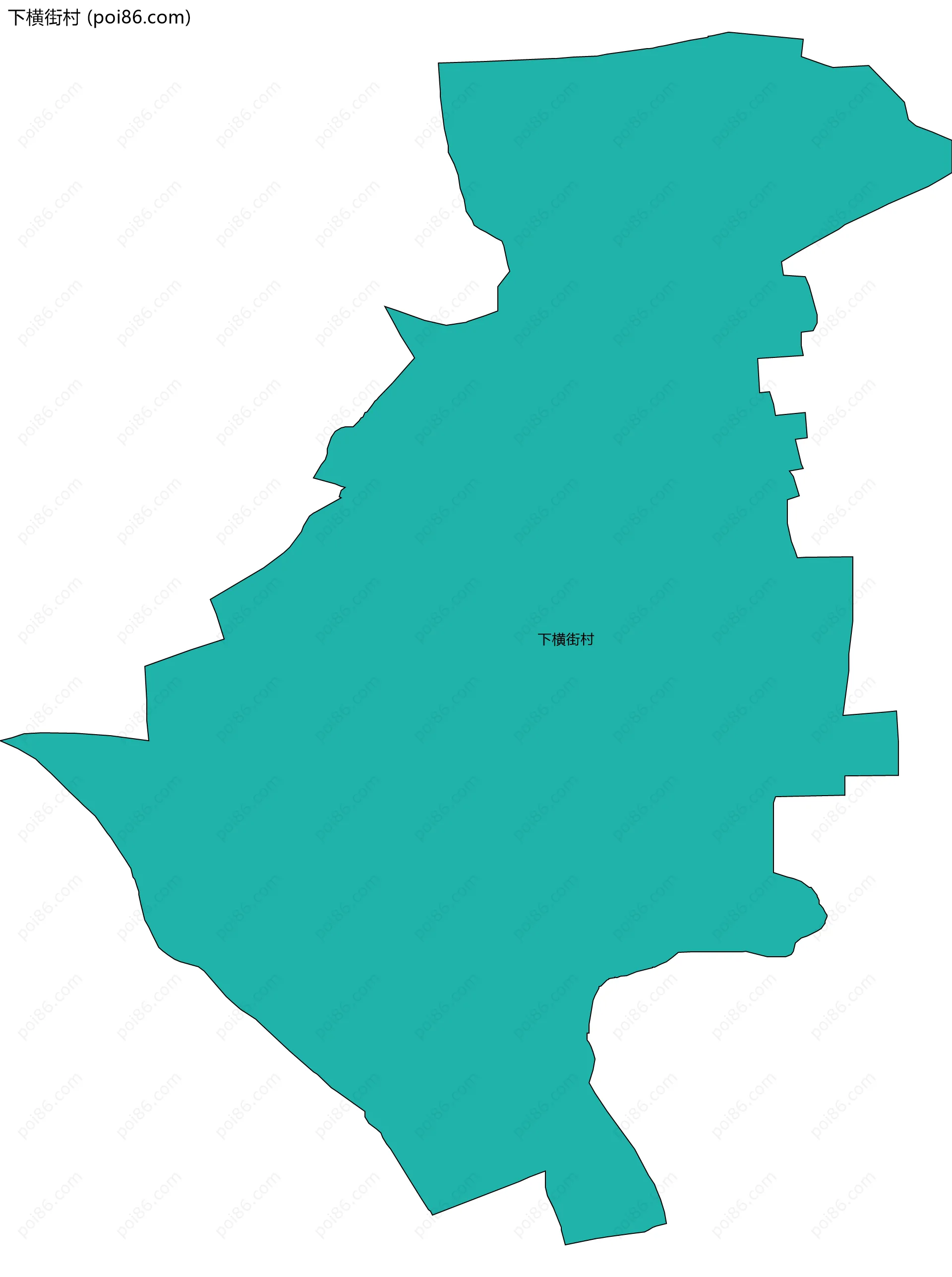 下横街村边界地图