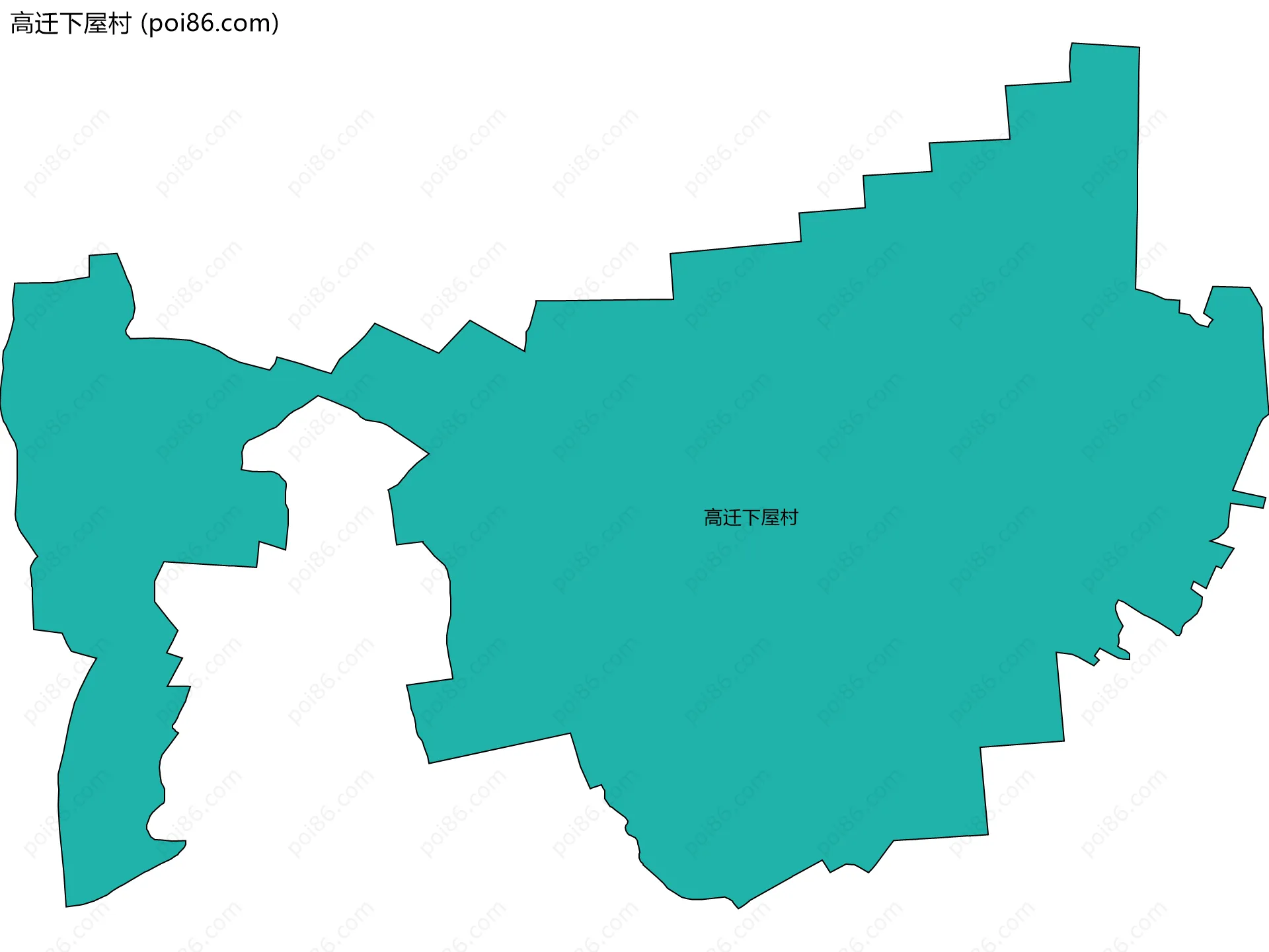 高迁下屋村边界地图