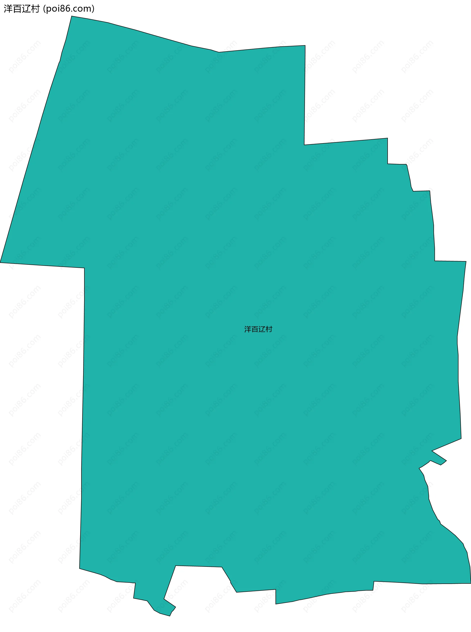 洋百辽村边界地图