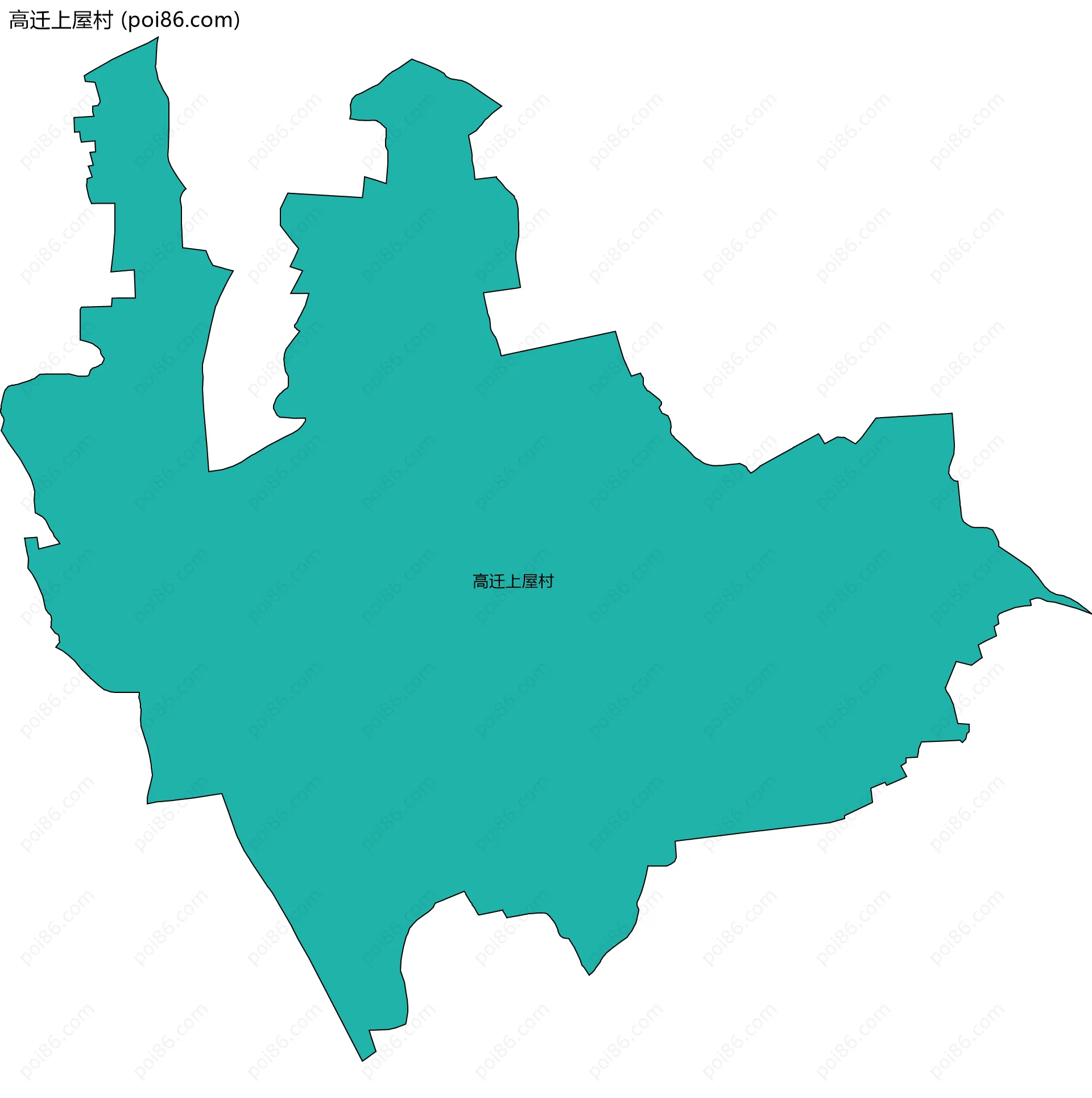 高迁上屋村边界地图