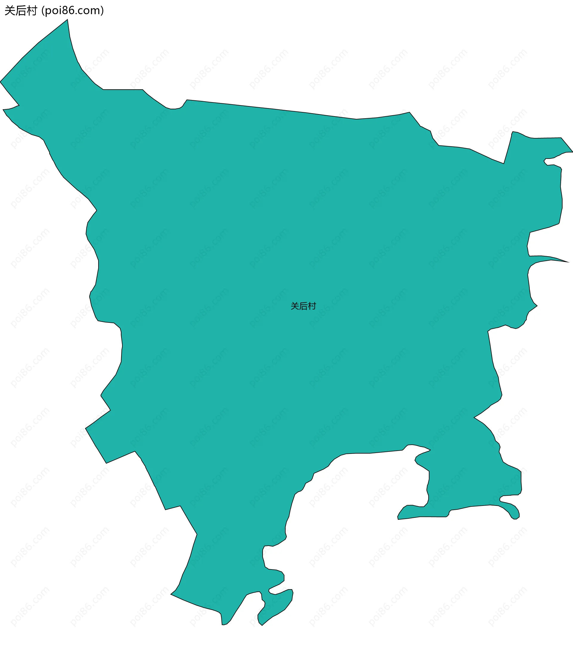 关后村边界地图