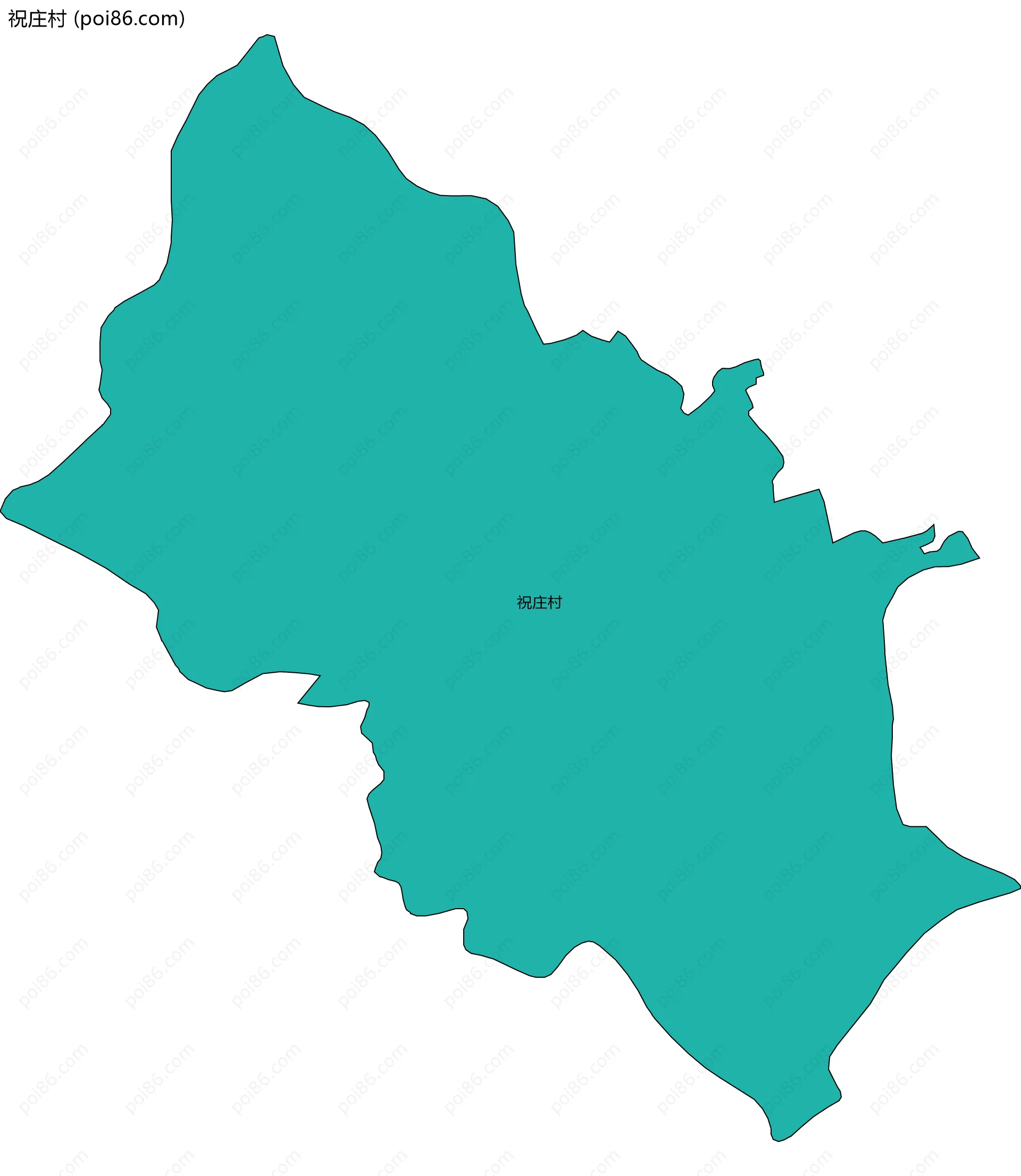 祝庄村边界地图