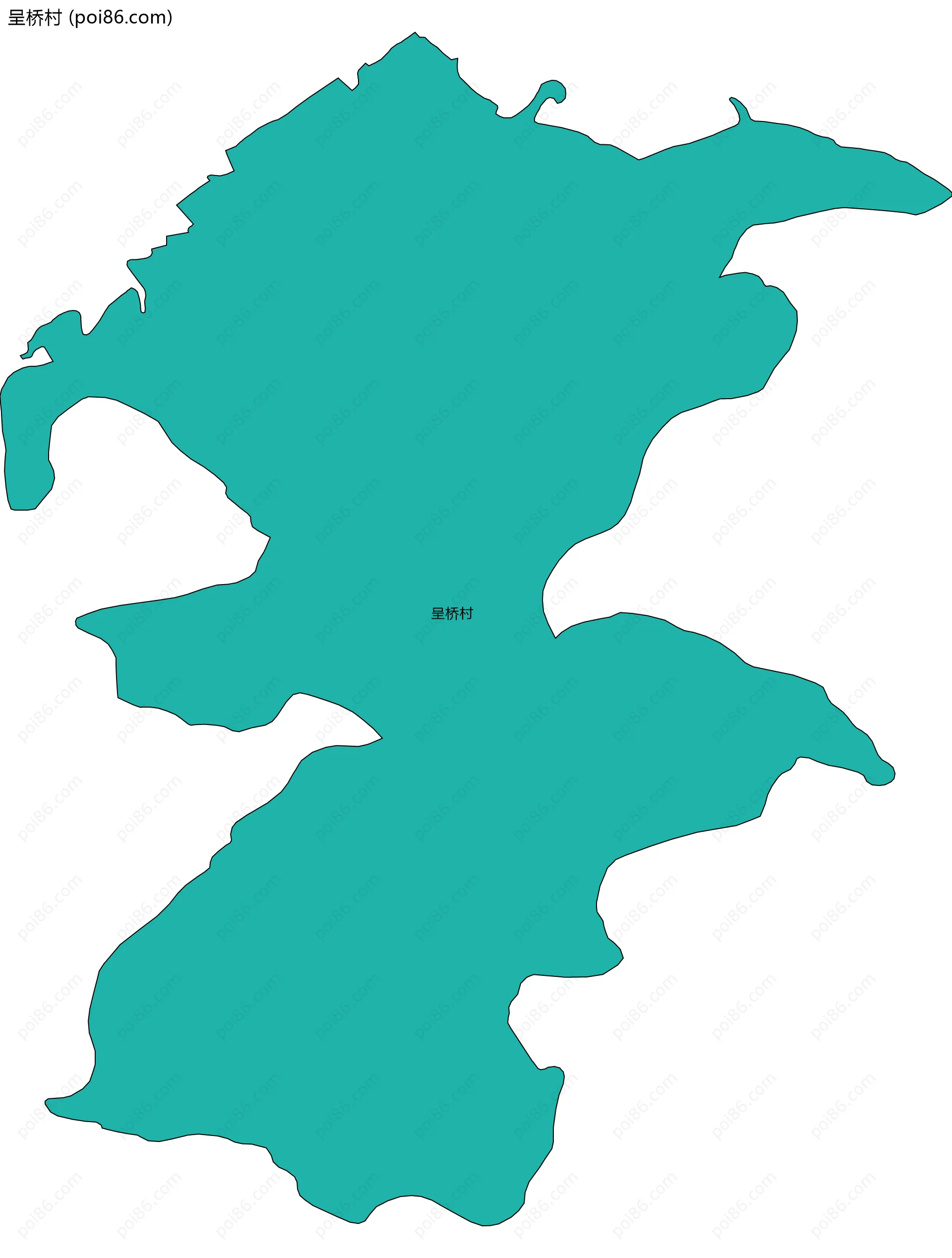 呈桥村边界地图