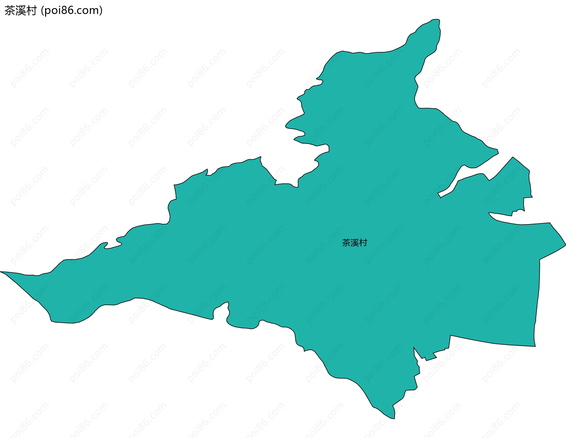 茶溪村边界地图