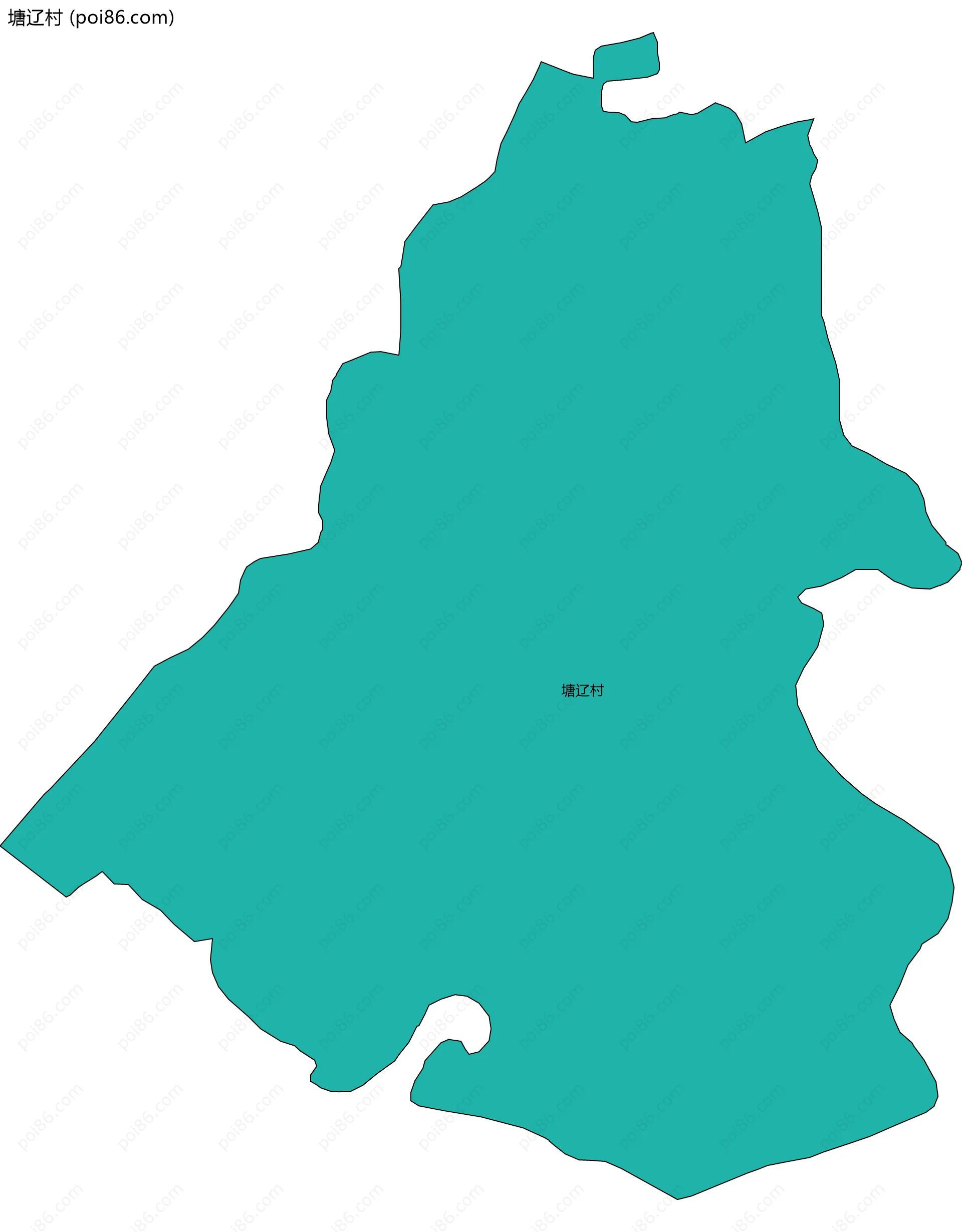 塘辽村边界地图