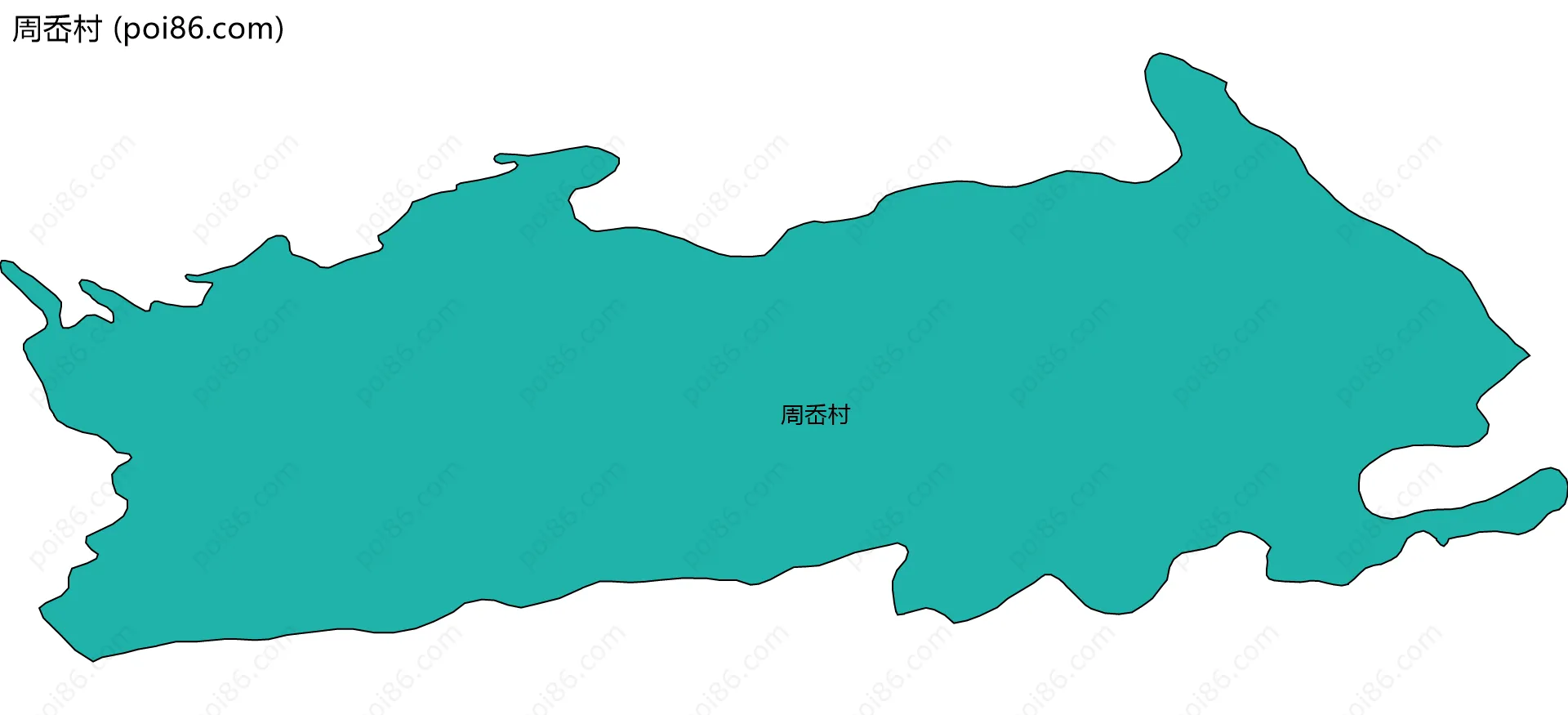 周岙村边界地图
