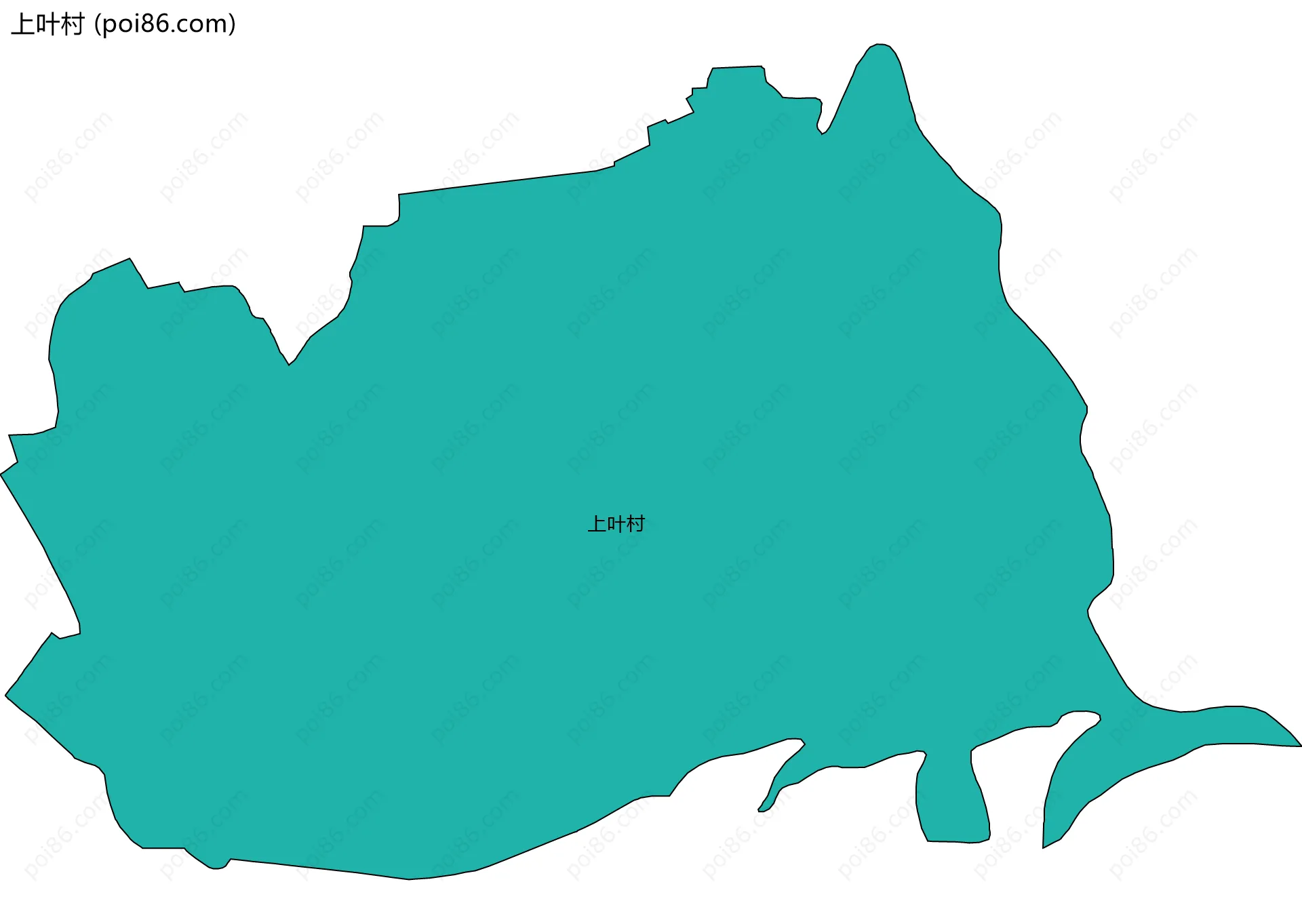 上叶村边界地图
