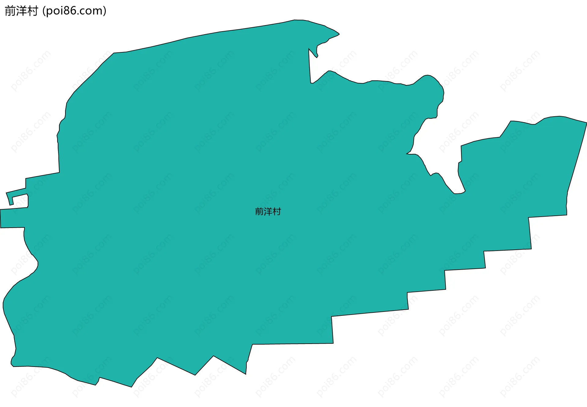 前洋村边界地图