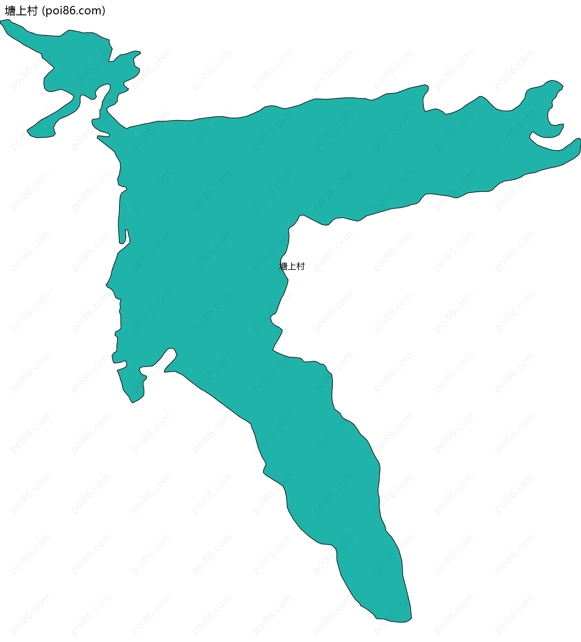 塘上村边界地图