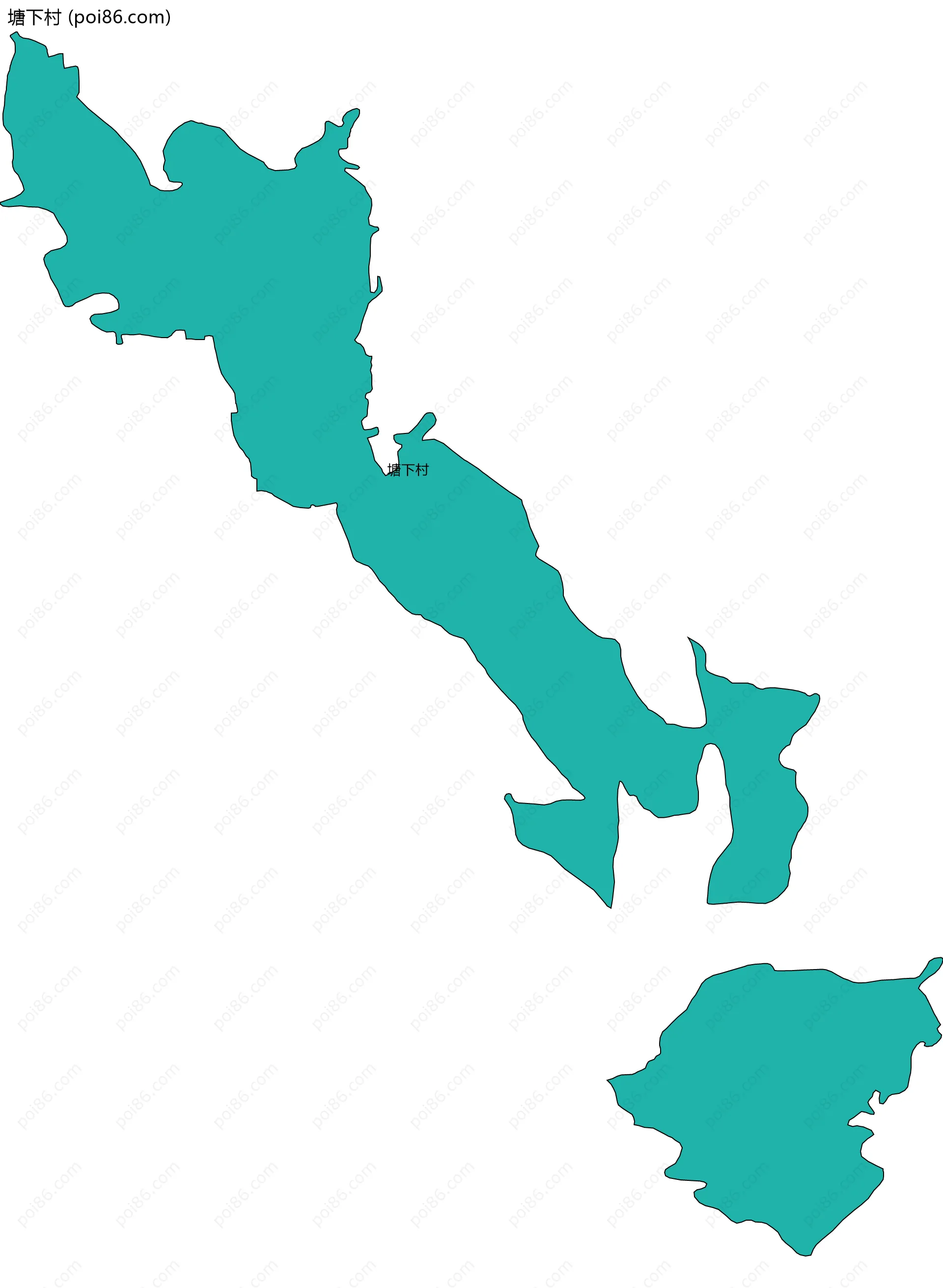 塘下村边界地图