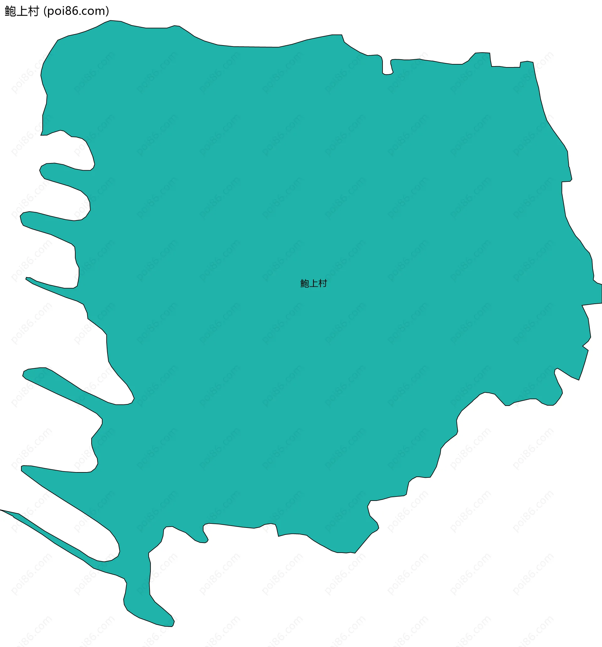 鲍上村边界地图