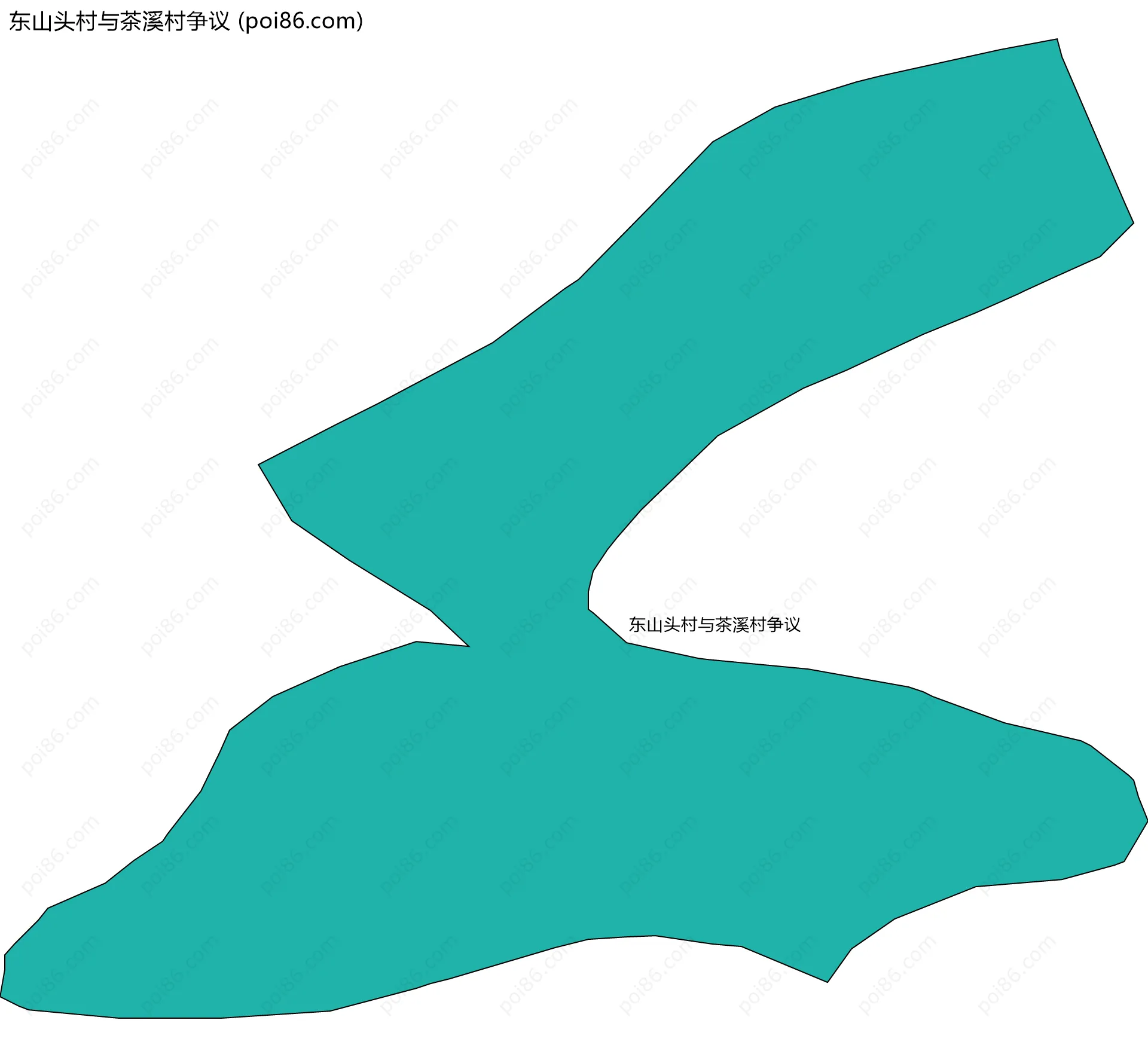 东山头村与茶溪村争议边界地图