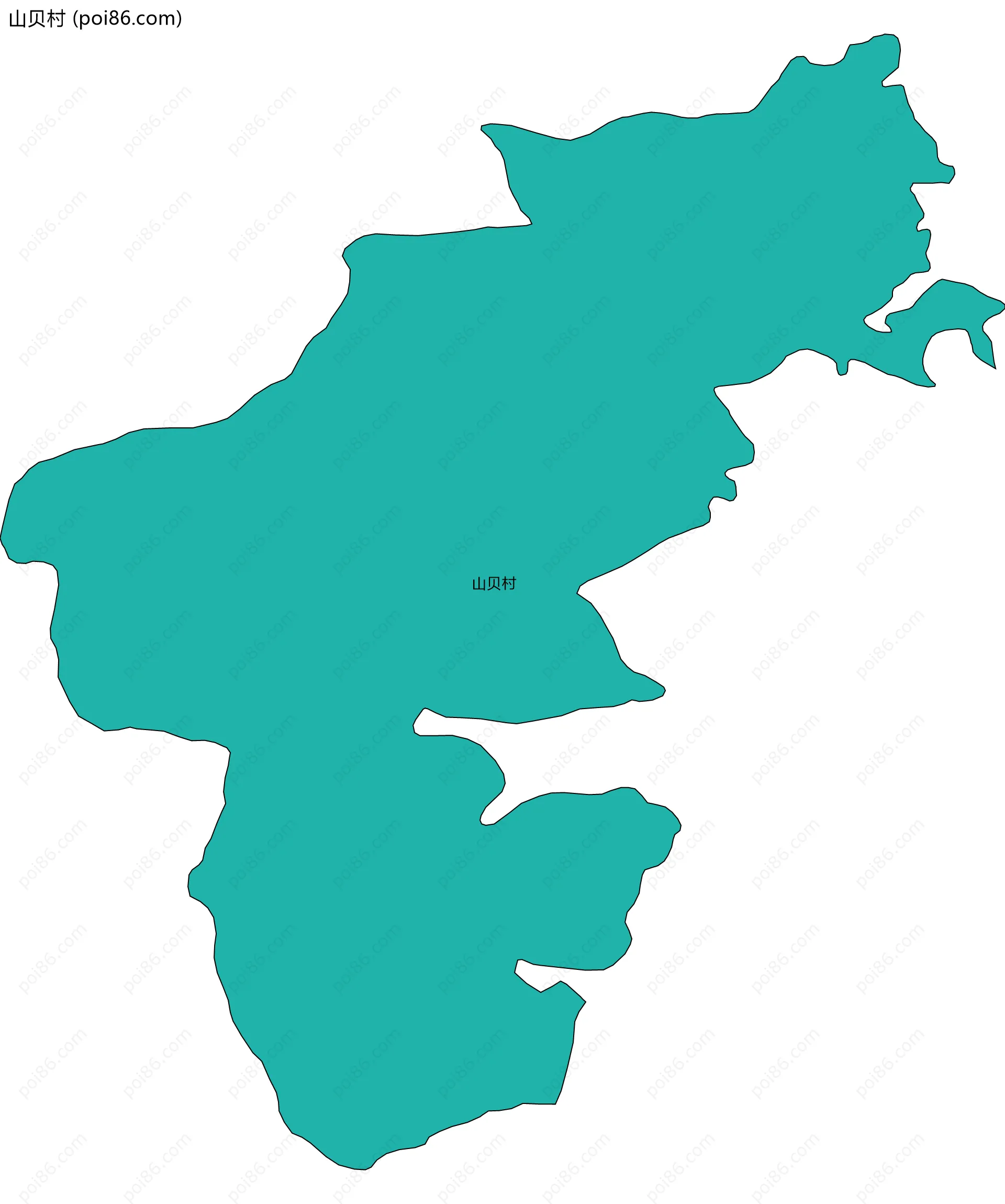 山贝村边界地图