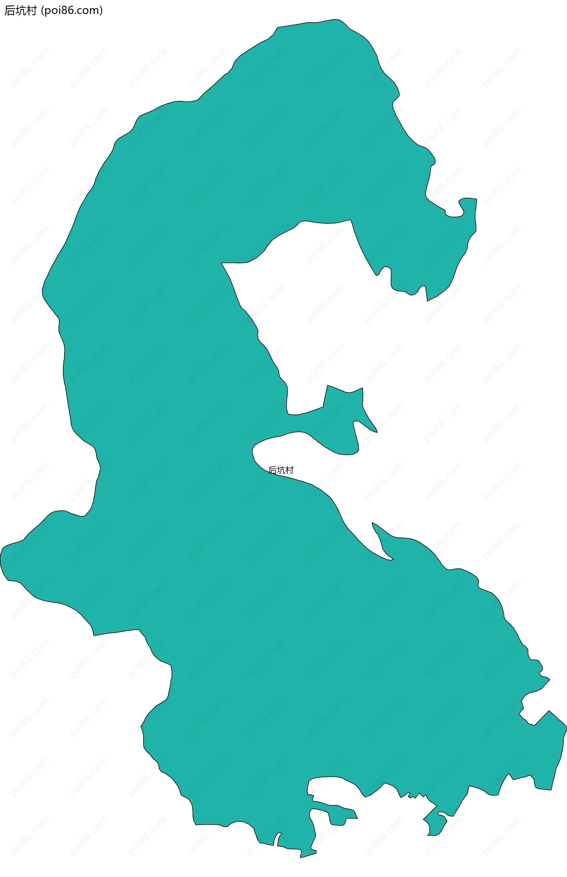 后坑村边界地图