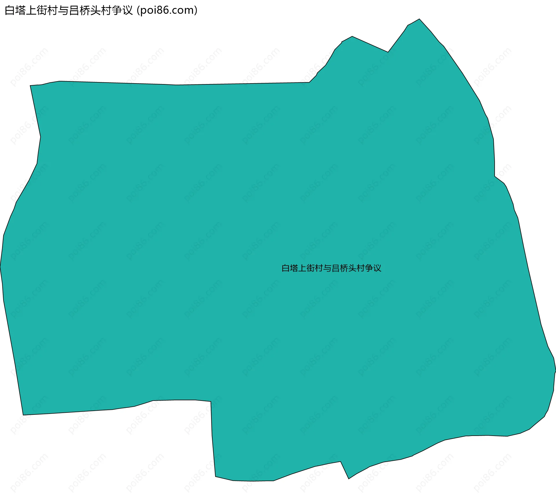 白塔上街村与吕桥头村争议边界地图